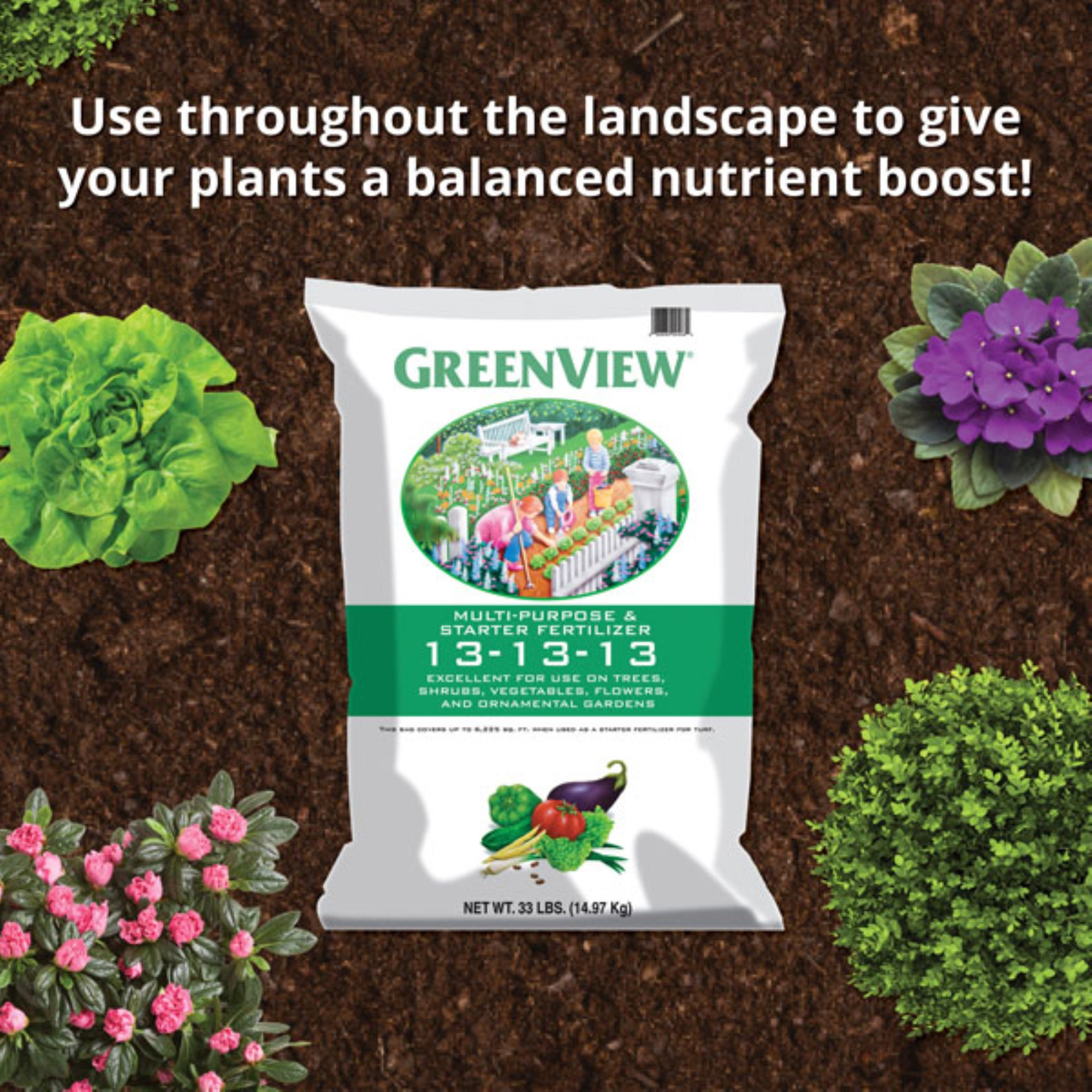 GreenView Multi-Purpose and Starter Fertilizer, 13-13-13 for Trees