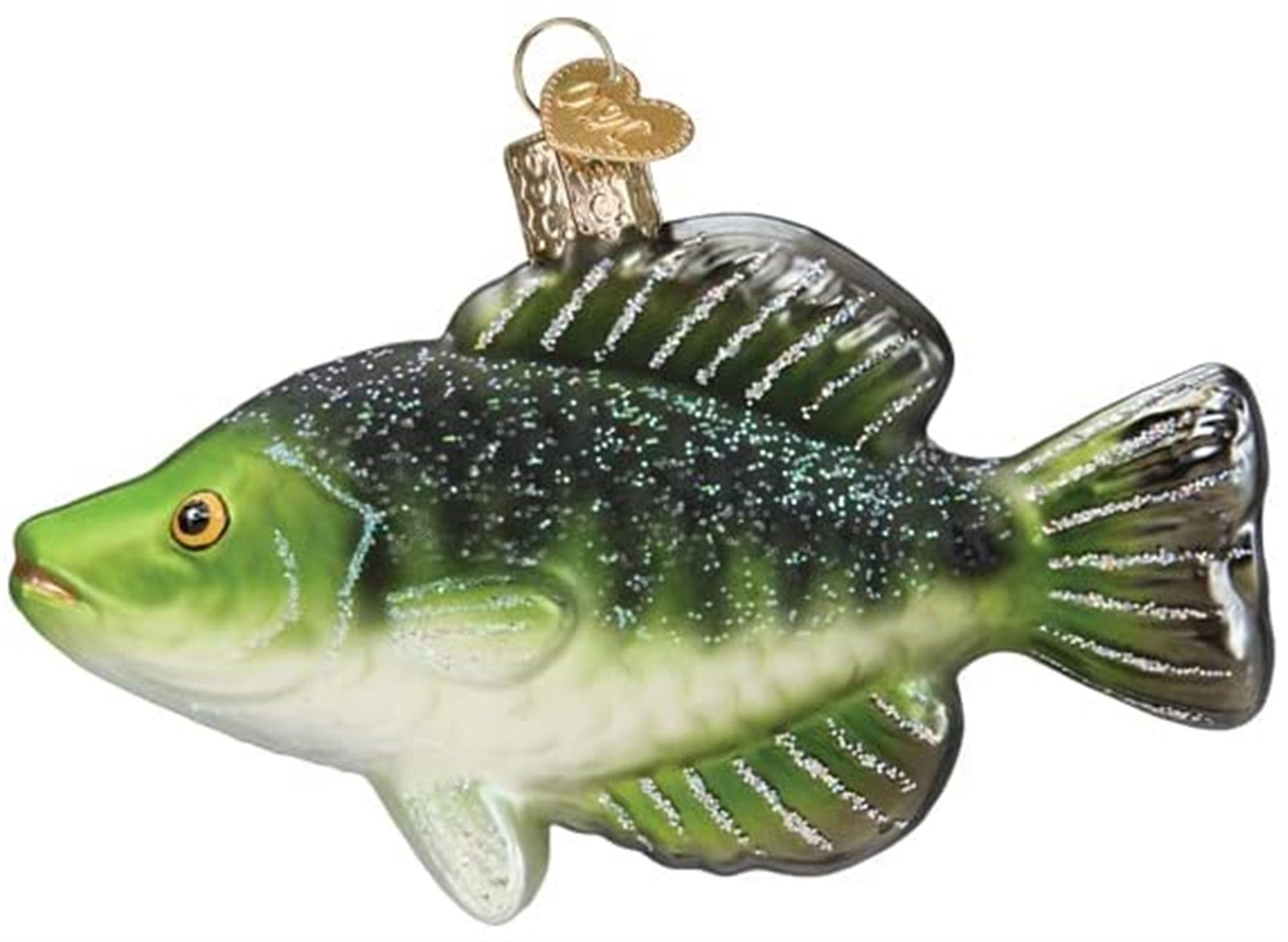 Old World Christmas Glass Blown Christmas Ornament, Crappie Fish (With OWC Gift Box)