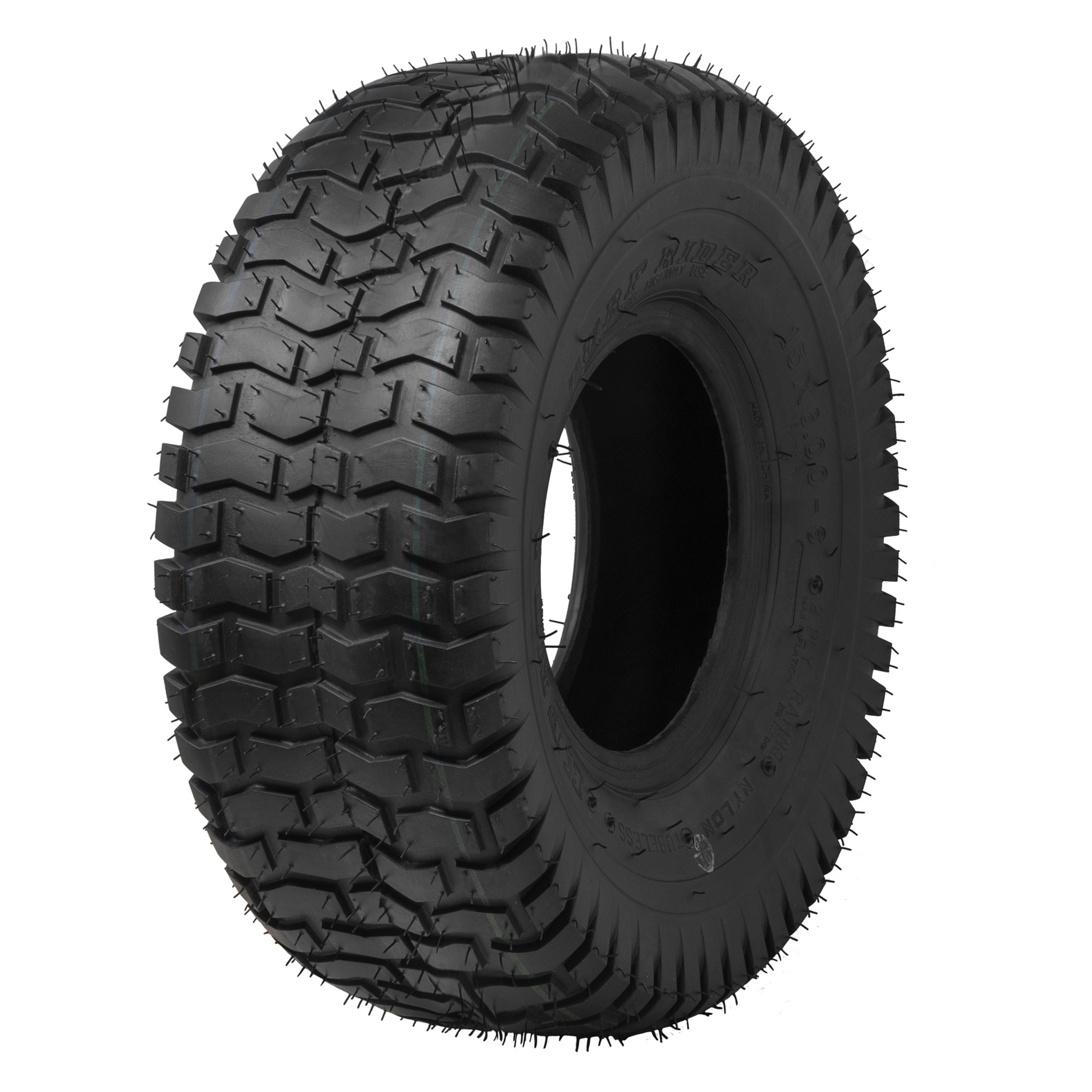 Kenda Turf Rider Lawn and Garden Replacement Tubeless Bias Tire, 15 x 6", 2-Ply