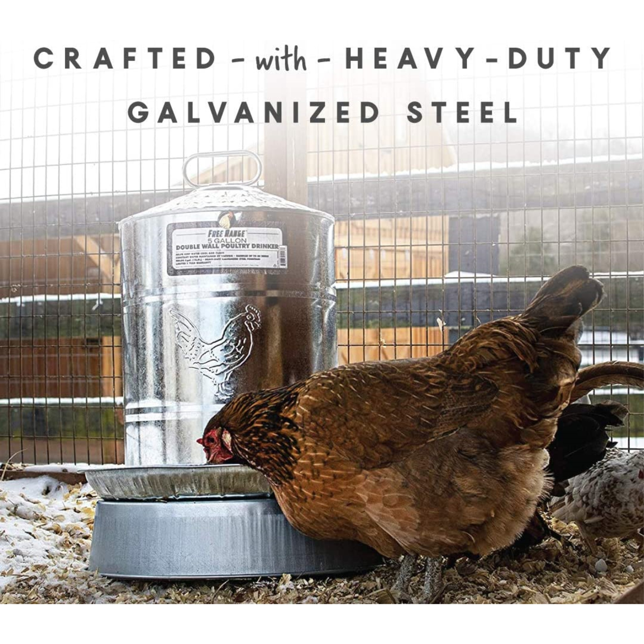 Harris Farms (#1000263) Galvanized Steel Double Wall Poultry