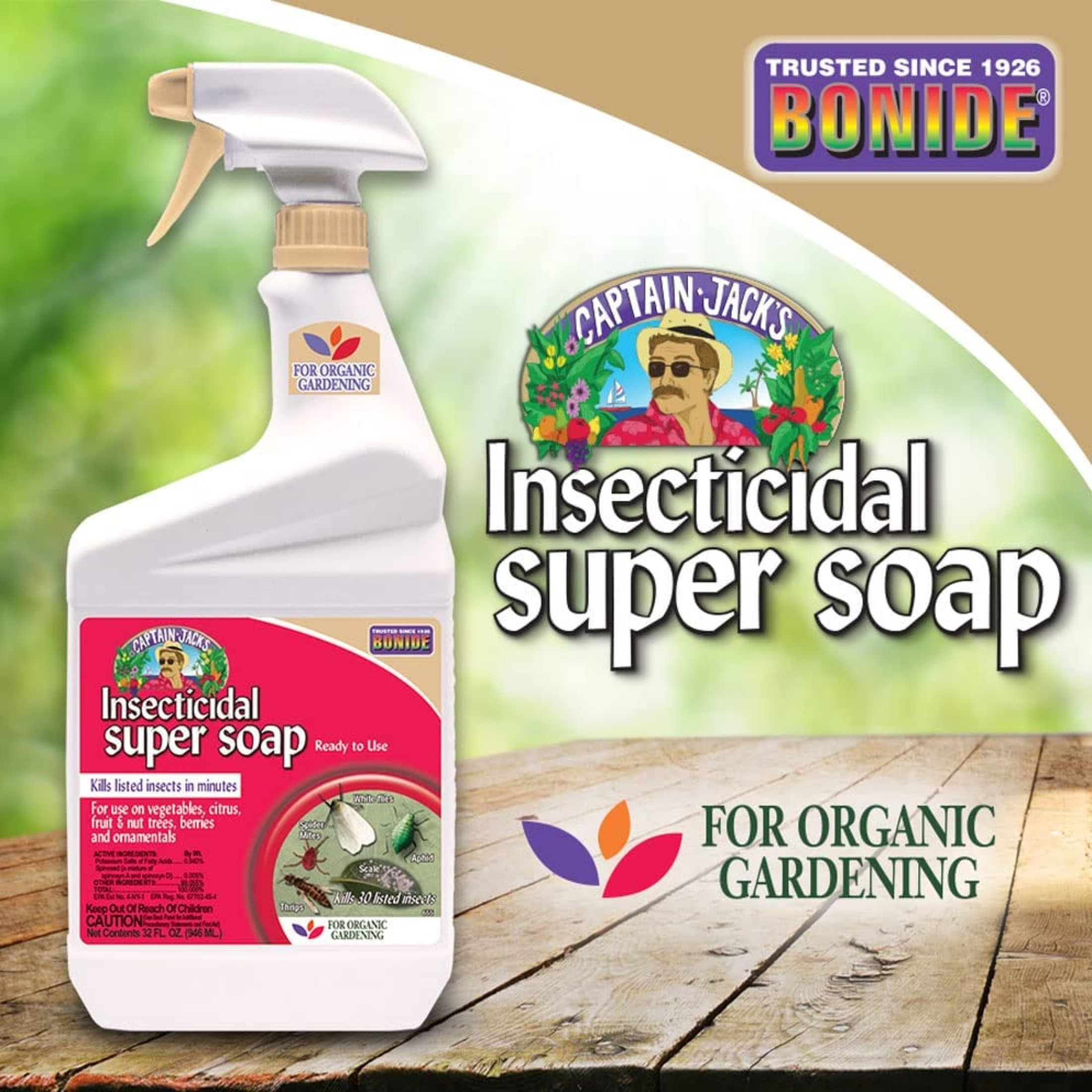 Bonide Captain Jack's Ready-to-Use Insecticidal Super Soap, 1 Quart