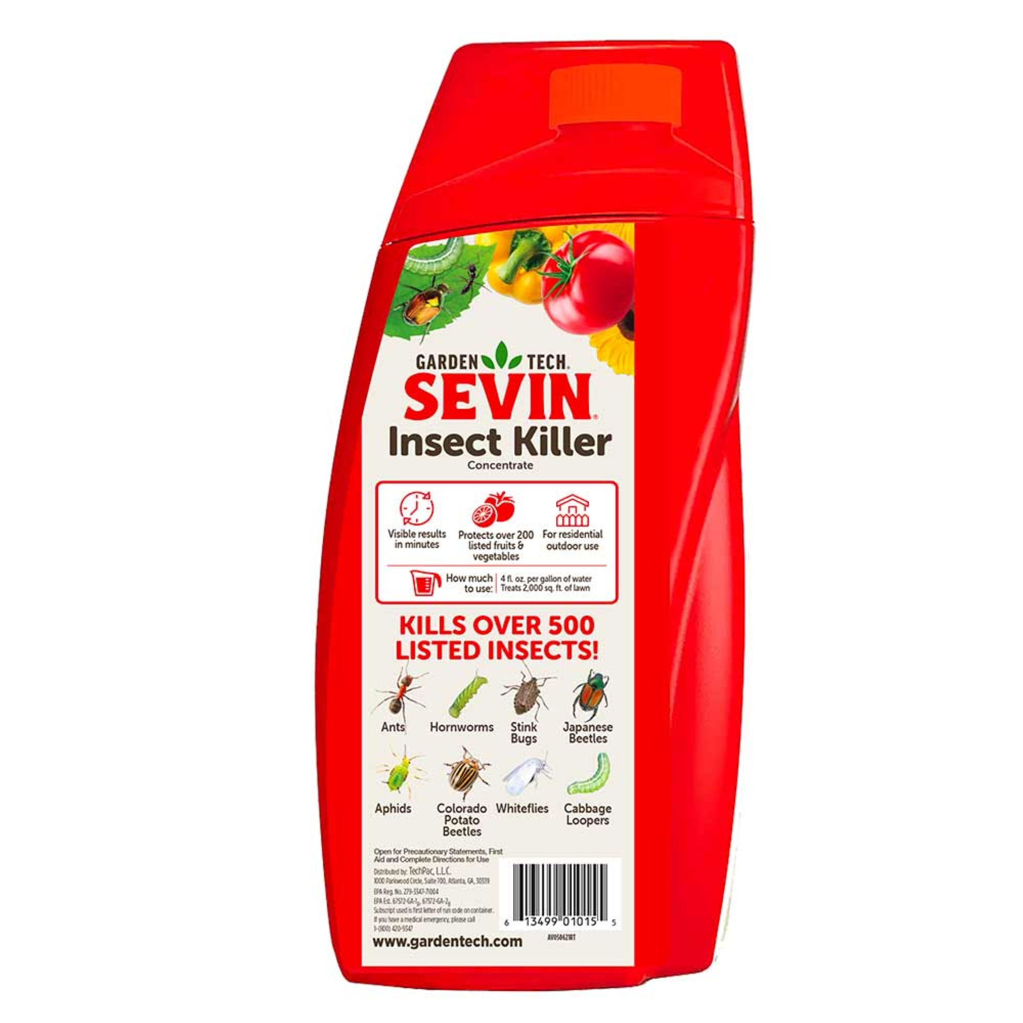 Sevin Insect Killer Pest Control Liquid Concentrate for Gardens, 1 Quart