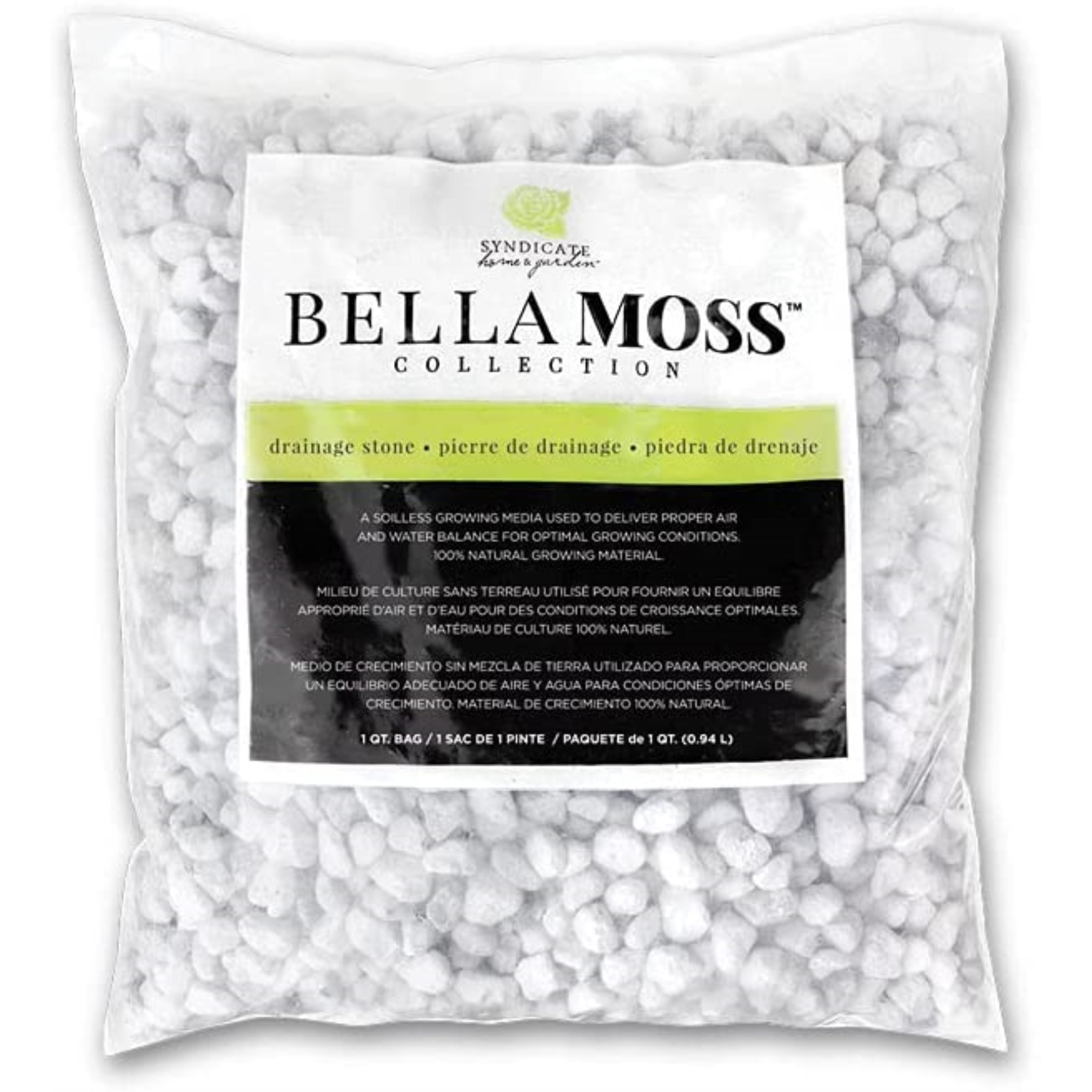 Syndicate Home and Garden Bella Moss Terrarium Pumice Hydro Stones, 1 Quart Bag