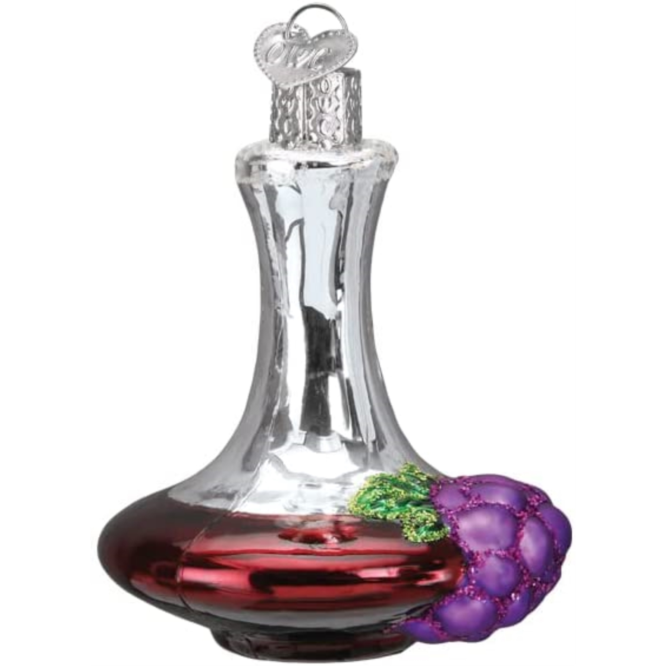 Old World Christmas Glass Blown Tree Ornament, Wine Decanter (With OWC Gift Box)