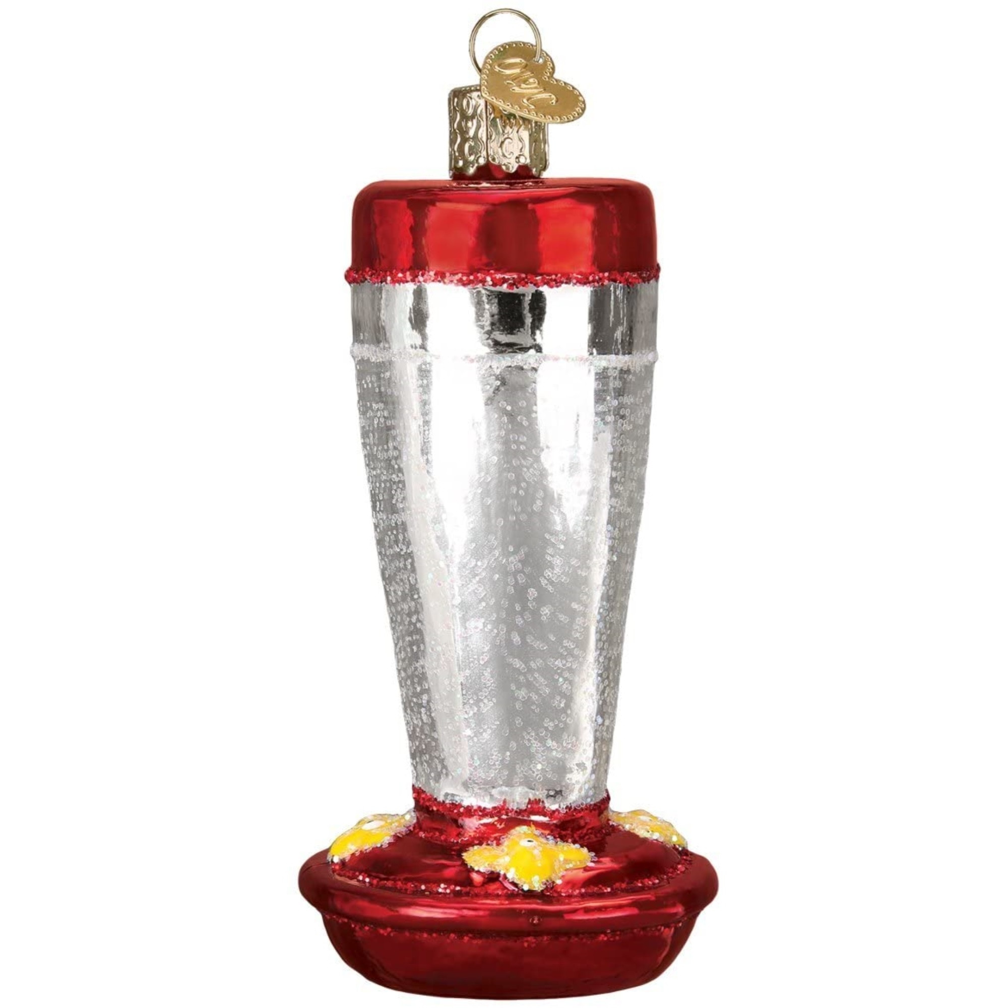 Old World Christmas Glass Blown Ornament for Christmas Tree, Hummingbird Feeder