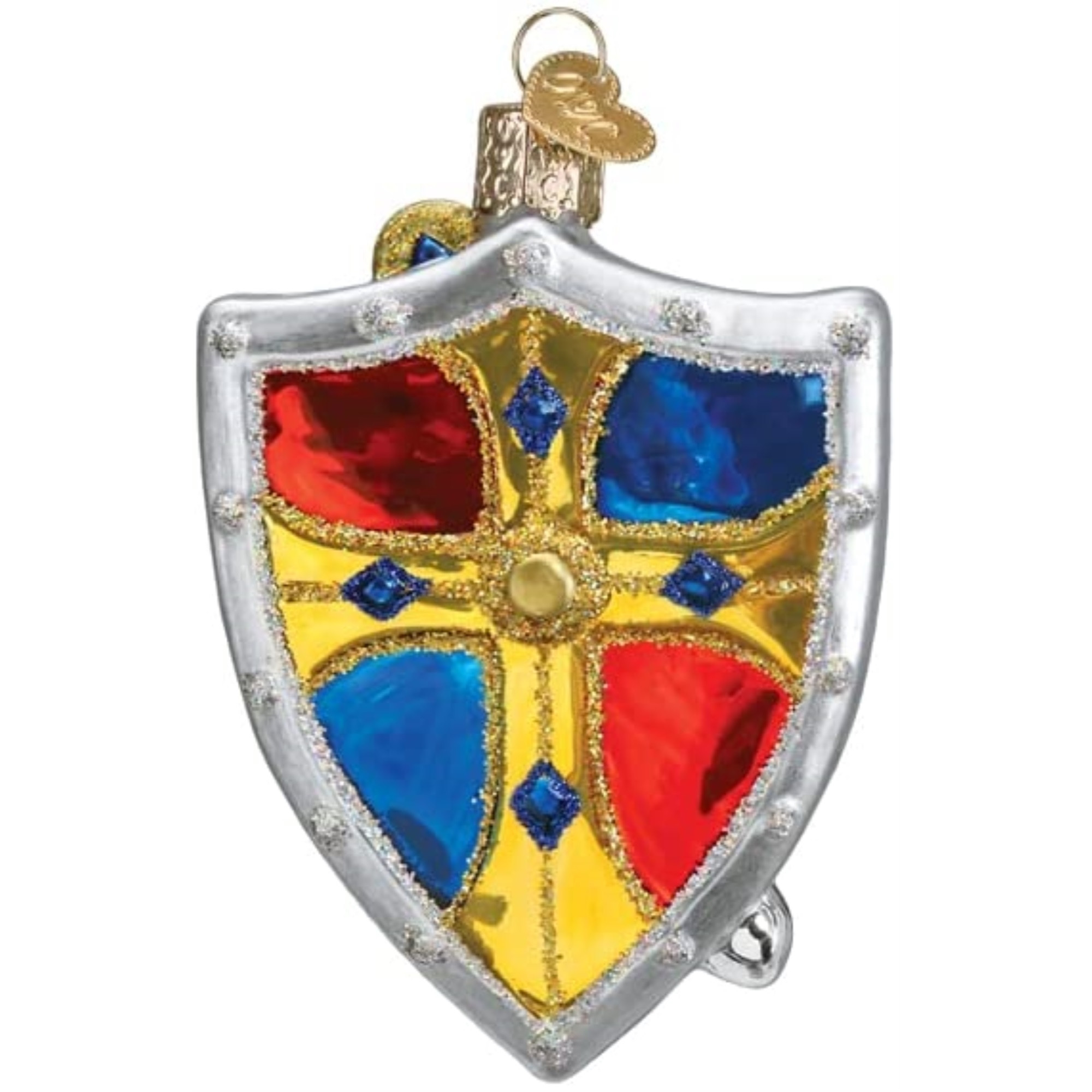 Old World Christmas Blown Glass Ornament for Christmas Tree, Medieval Armor