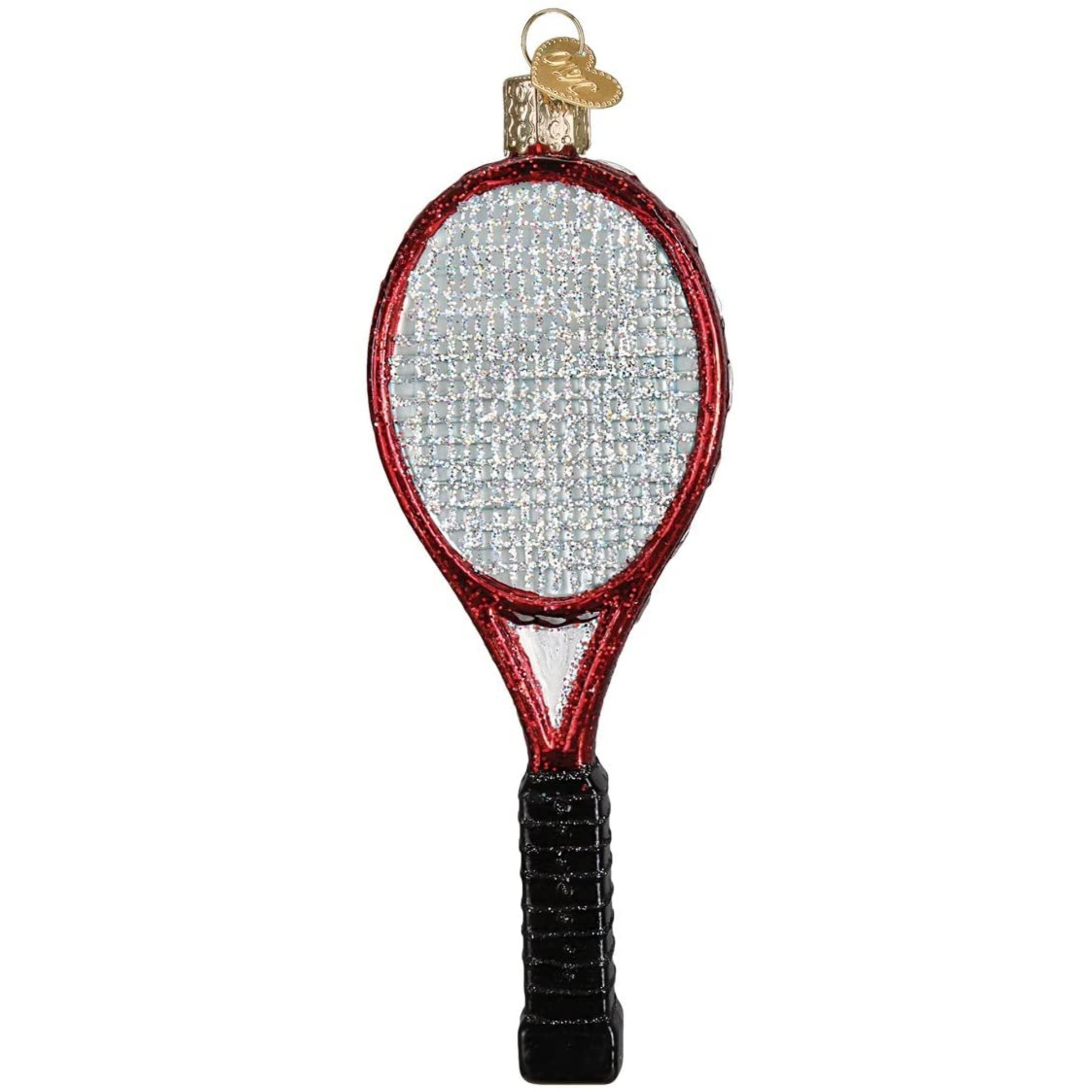 Old World Christmas Blown Glass Ornament for Christmas Tree, Tennis Racket