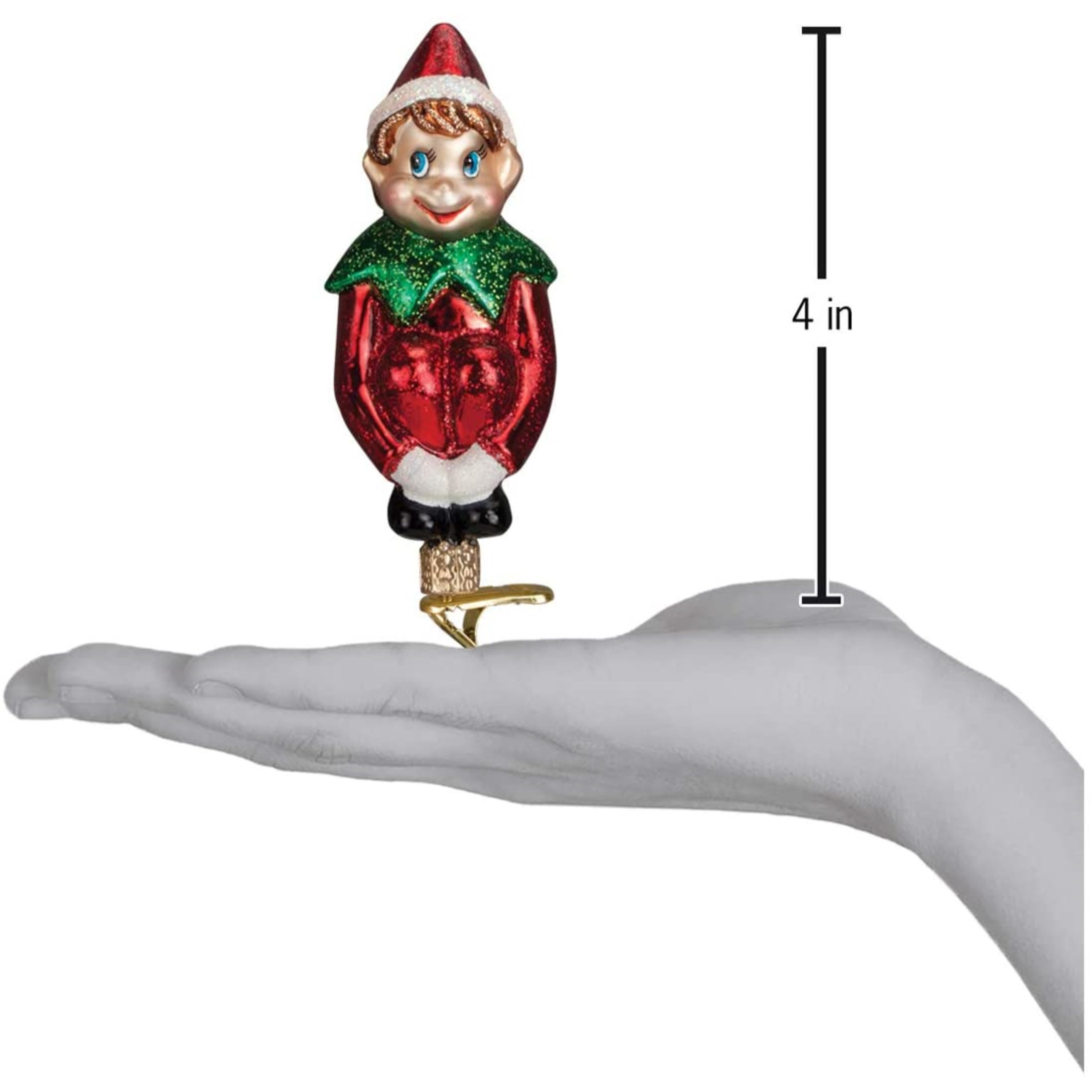 Old World Christmas: Kids Toy Collection Glass Blown Ornaments, Christmas Pixie