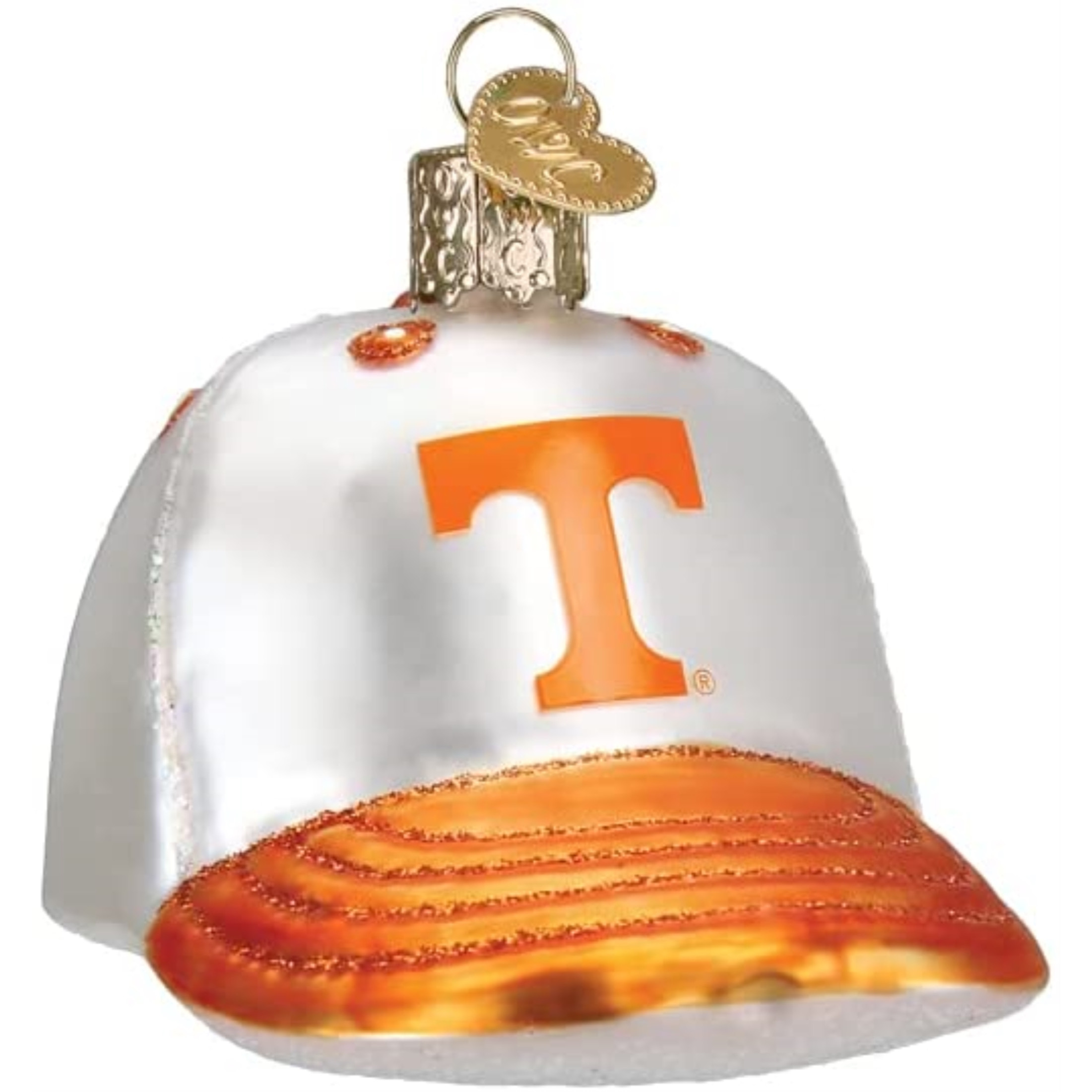 Old World Christmas Glass Blown Ornament,Tennessee Baseball Cap 3.5" (With OWC Gift Box)