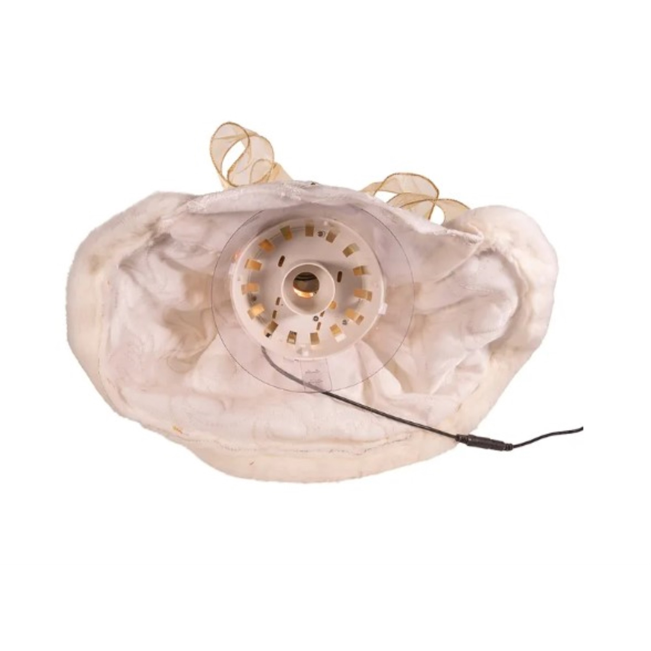 Kurt Adler Fiber-Optic Gold and White Angel Treetop, 16"
