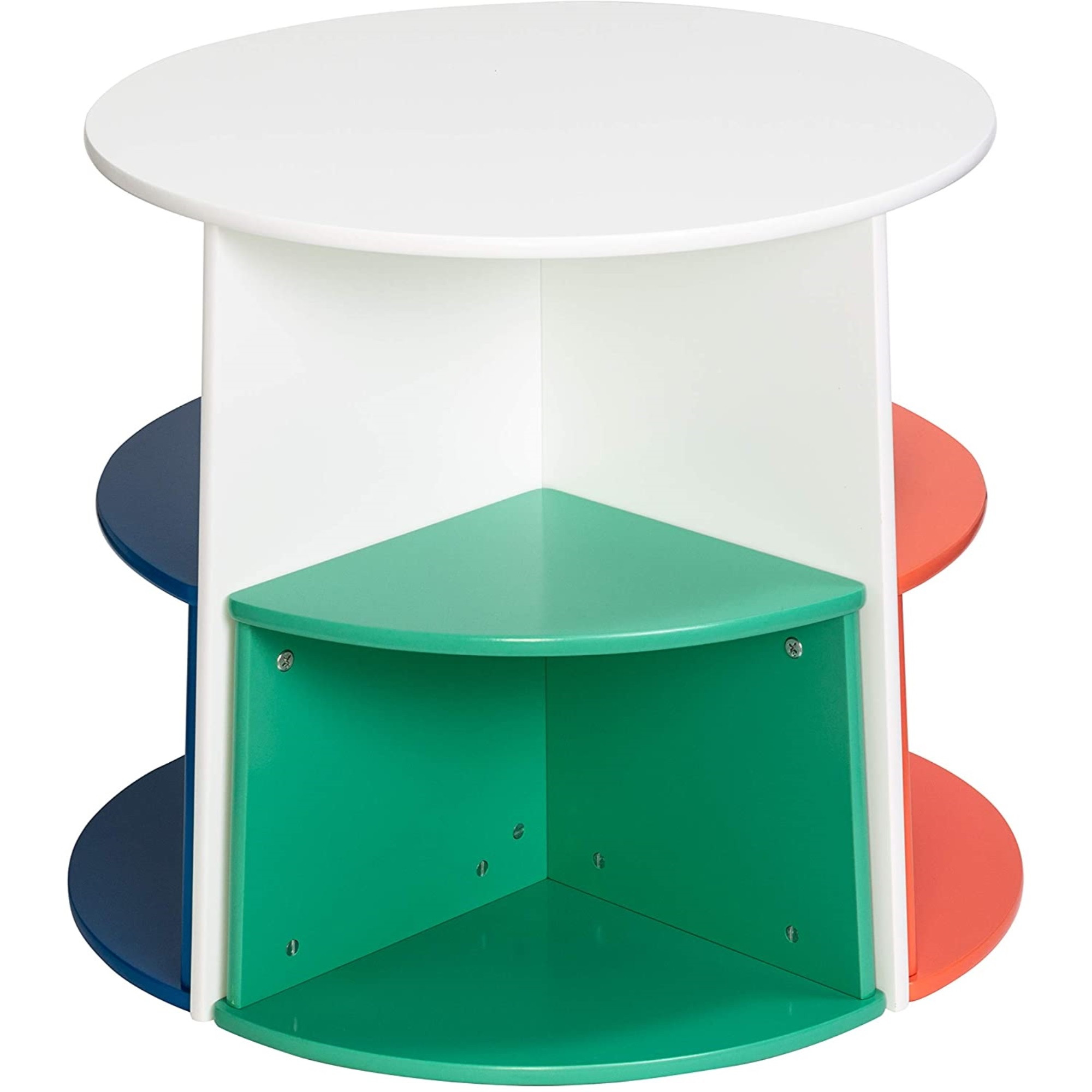 Honey-Can-Do Children Storage Nesting Play MDF Table and Chairs For Kids, Multi-color, 22"