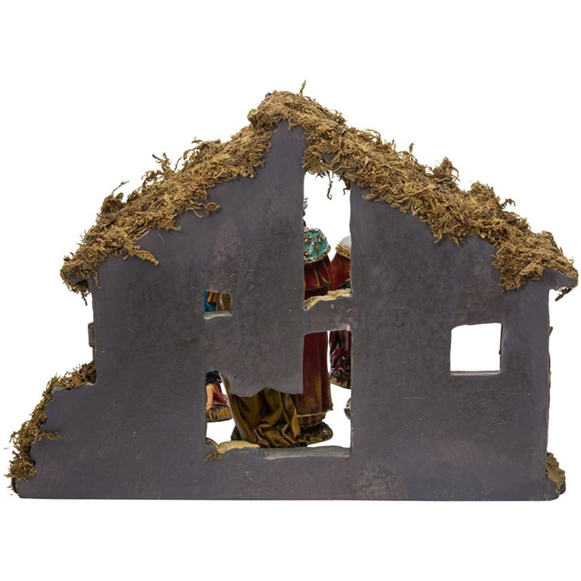 Kurt Adler Resin Nativity Set with Stable – Holy Family & Wise Men (7-Pieces)