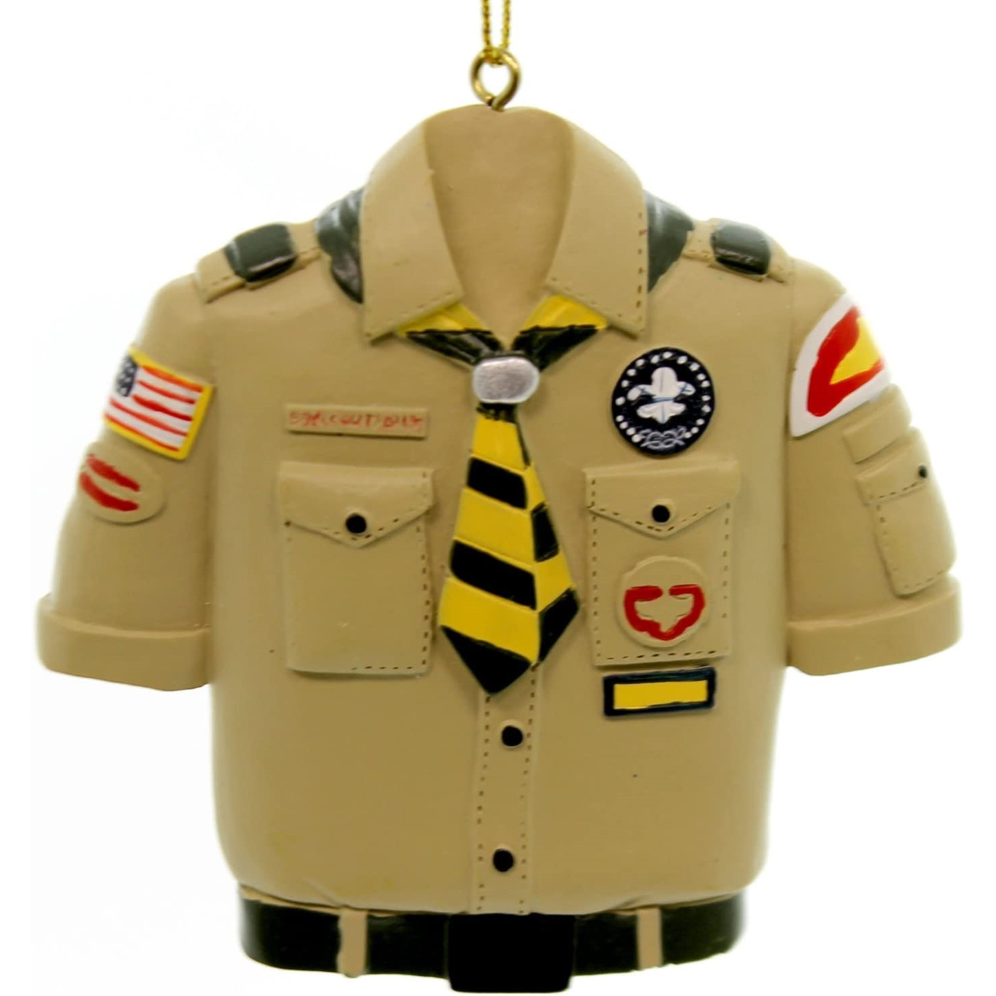 Kurt Adler Resin Christmas Tree Ornament, Boy Scouts of America Tan Shirt