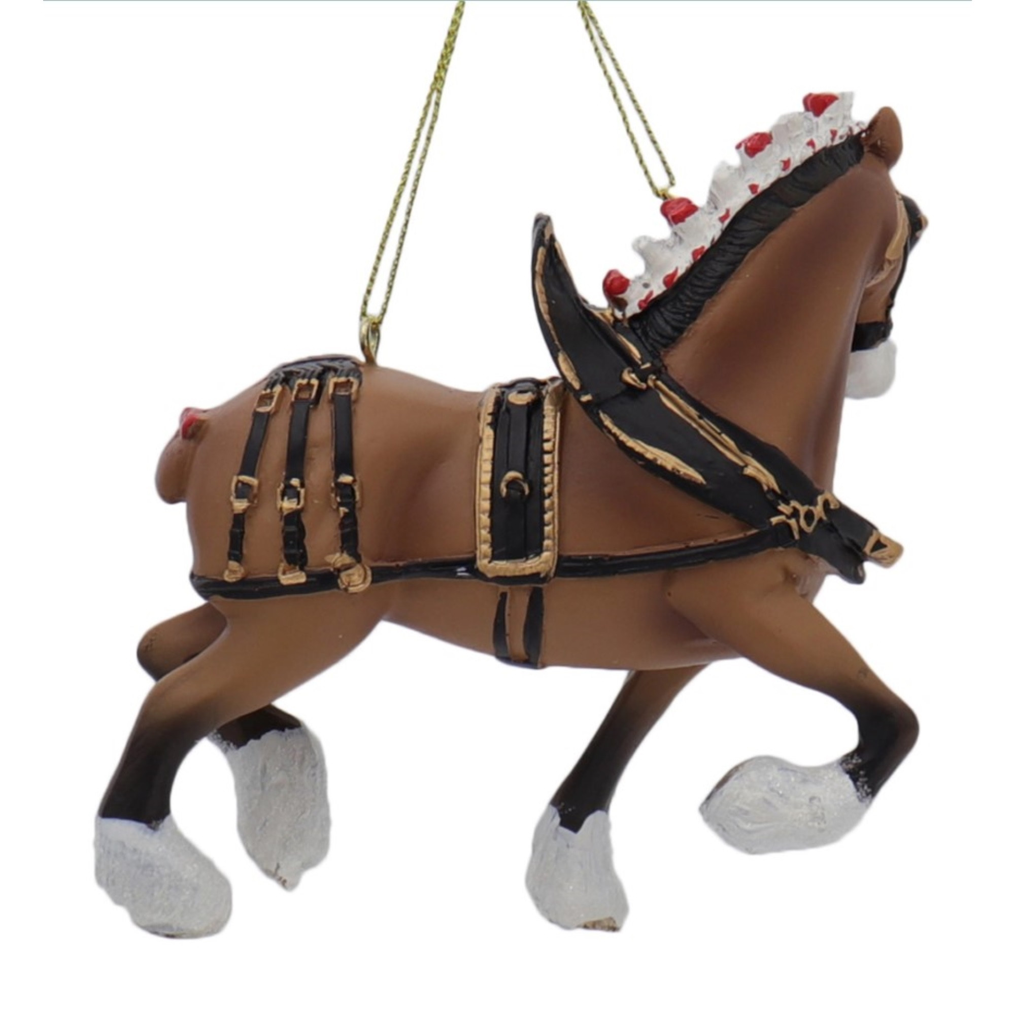 Kurt Adler Resin Christmas Tree Ornament, Budweiser Clydesdale Horse