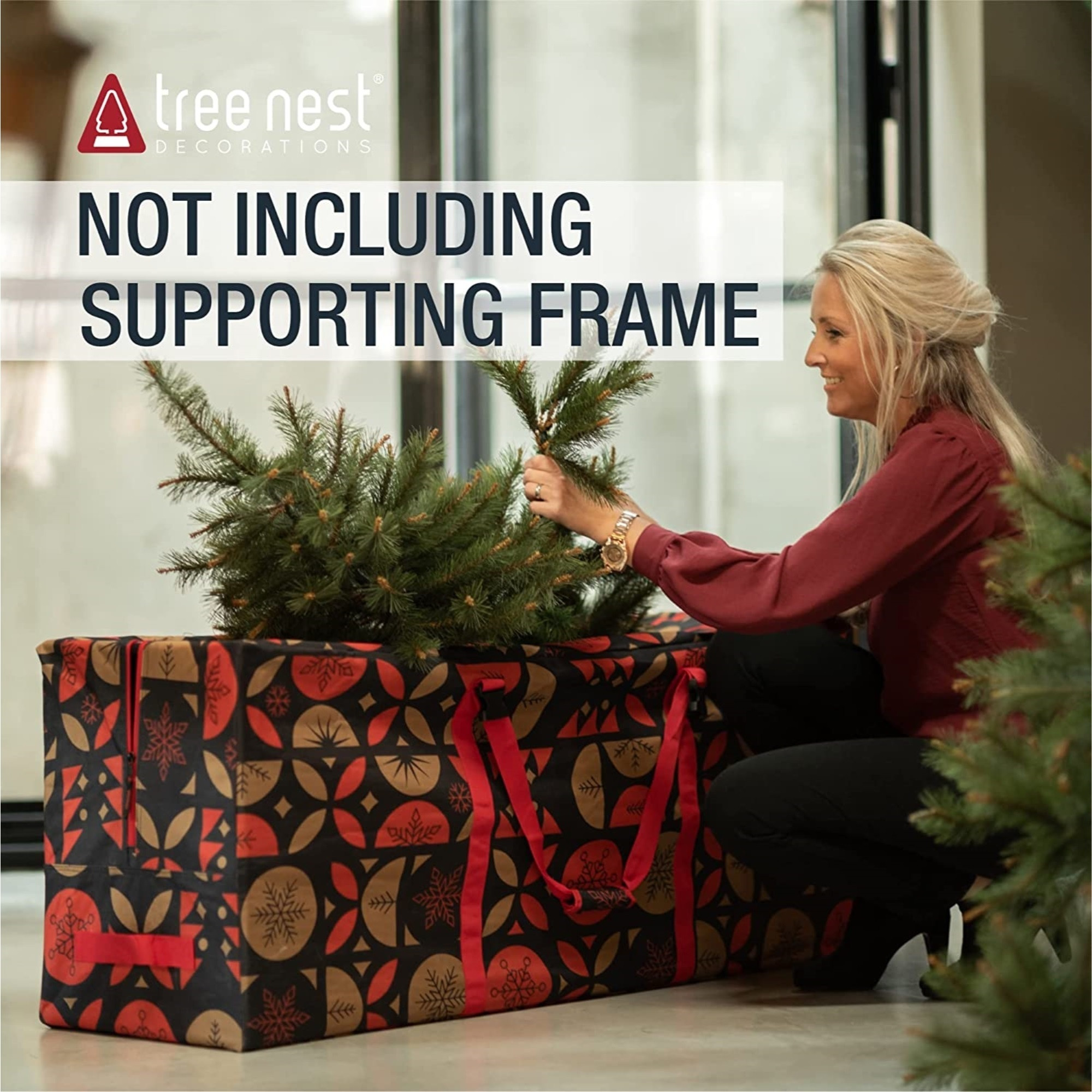 Tree Nest Rolling Christmas Tree Storage Bag with Wheels for 7.5