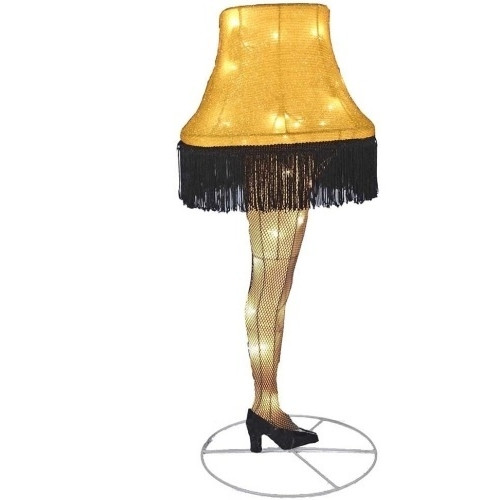 Kurt Adler Indoor A Christmas Story Leg Lamp — 3D Tinsel Lighted Holiday Decoration, 28"