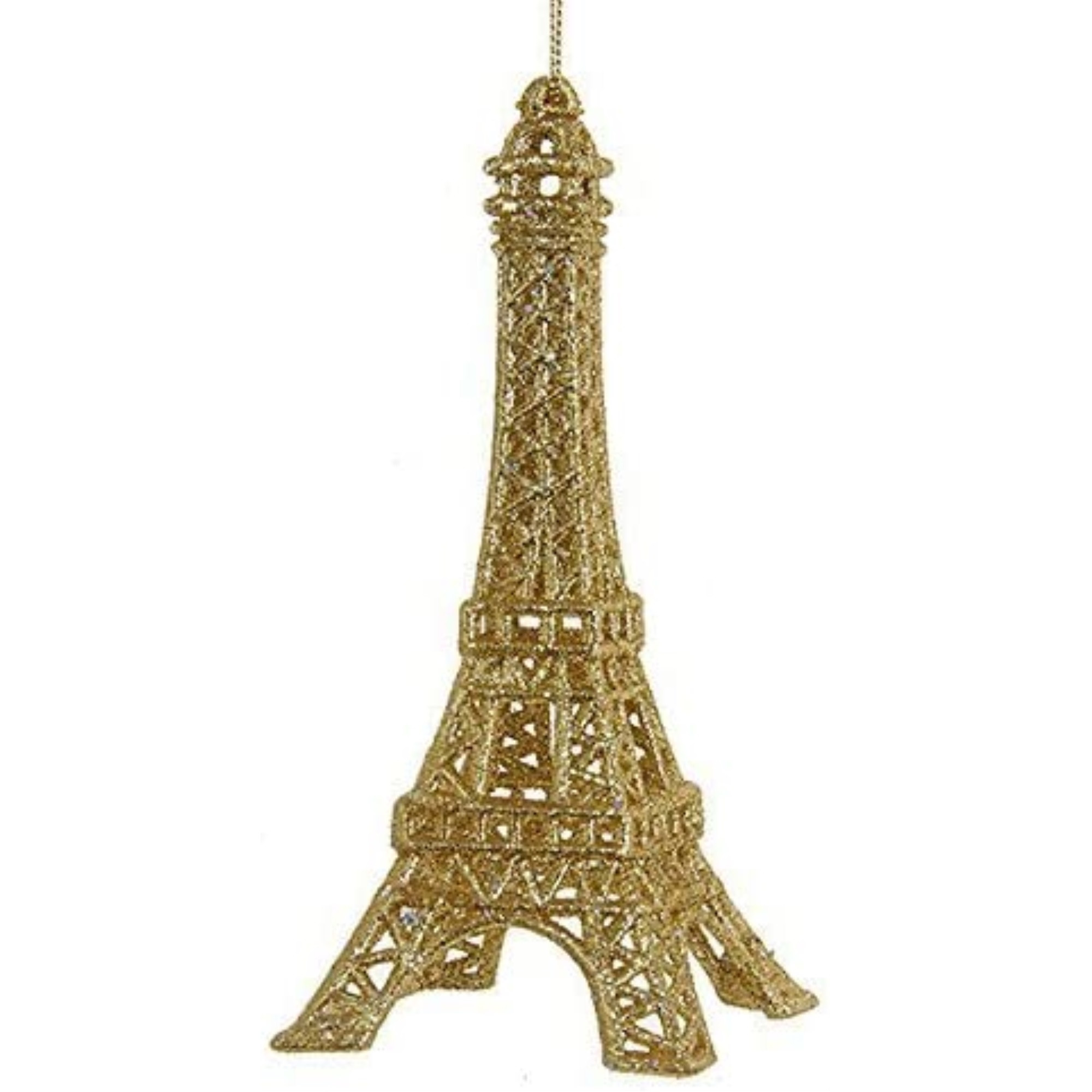 Kurt Adler Acrylic Ornament for Christmas Tree, Eiffel Tower, Gold