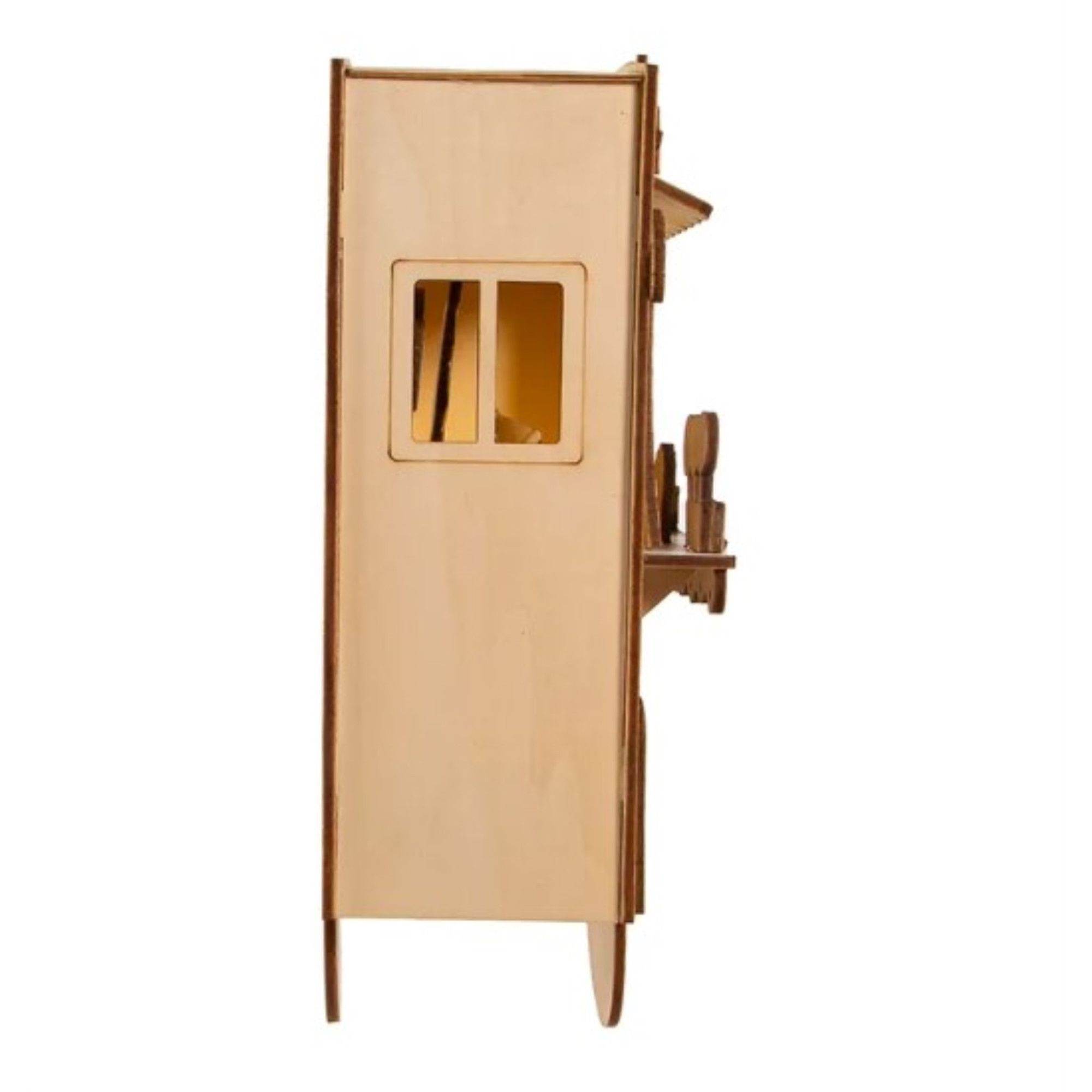 Kurt Adler Battery-Operated Wooden LED Lighted Tabletop Decoration, Gingerbread Truck, 10"