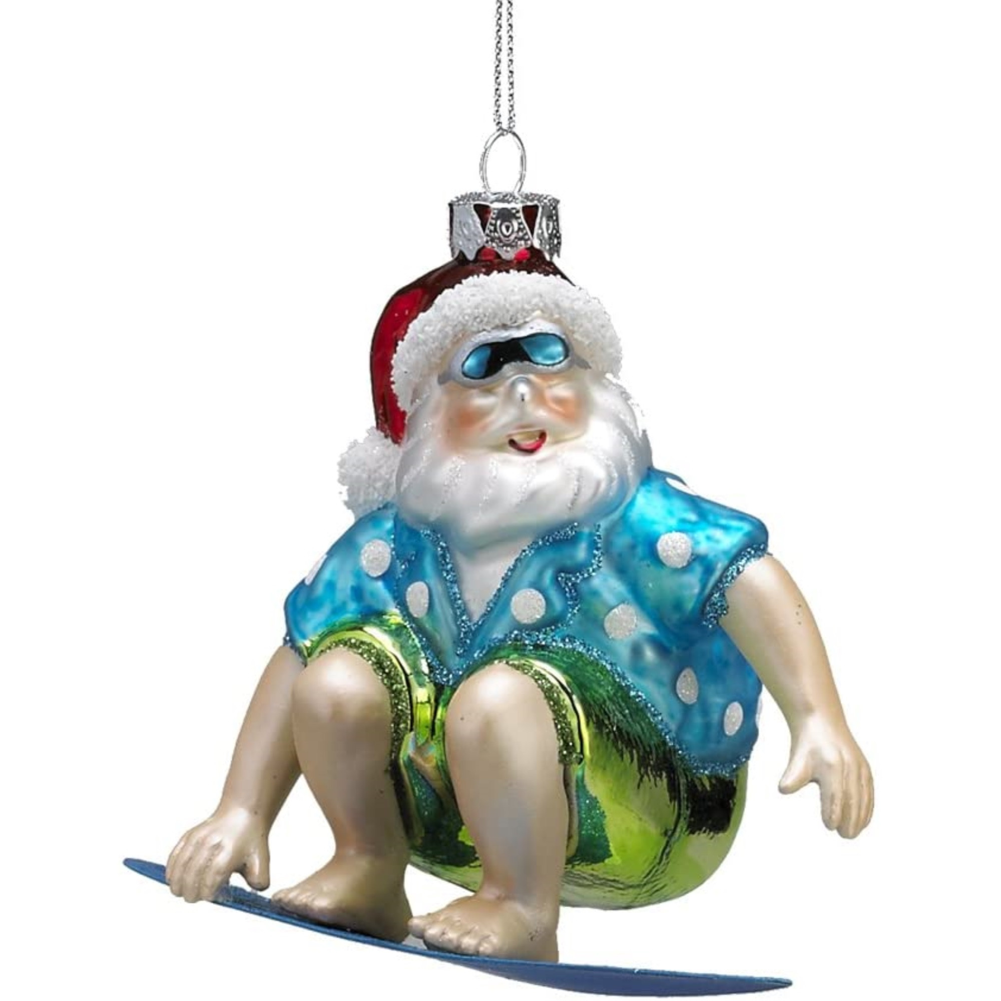 Kurt Adler Glass Beach Santa Christmas Tree Ornament