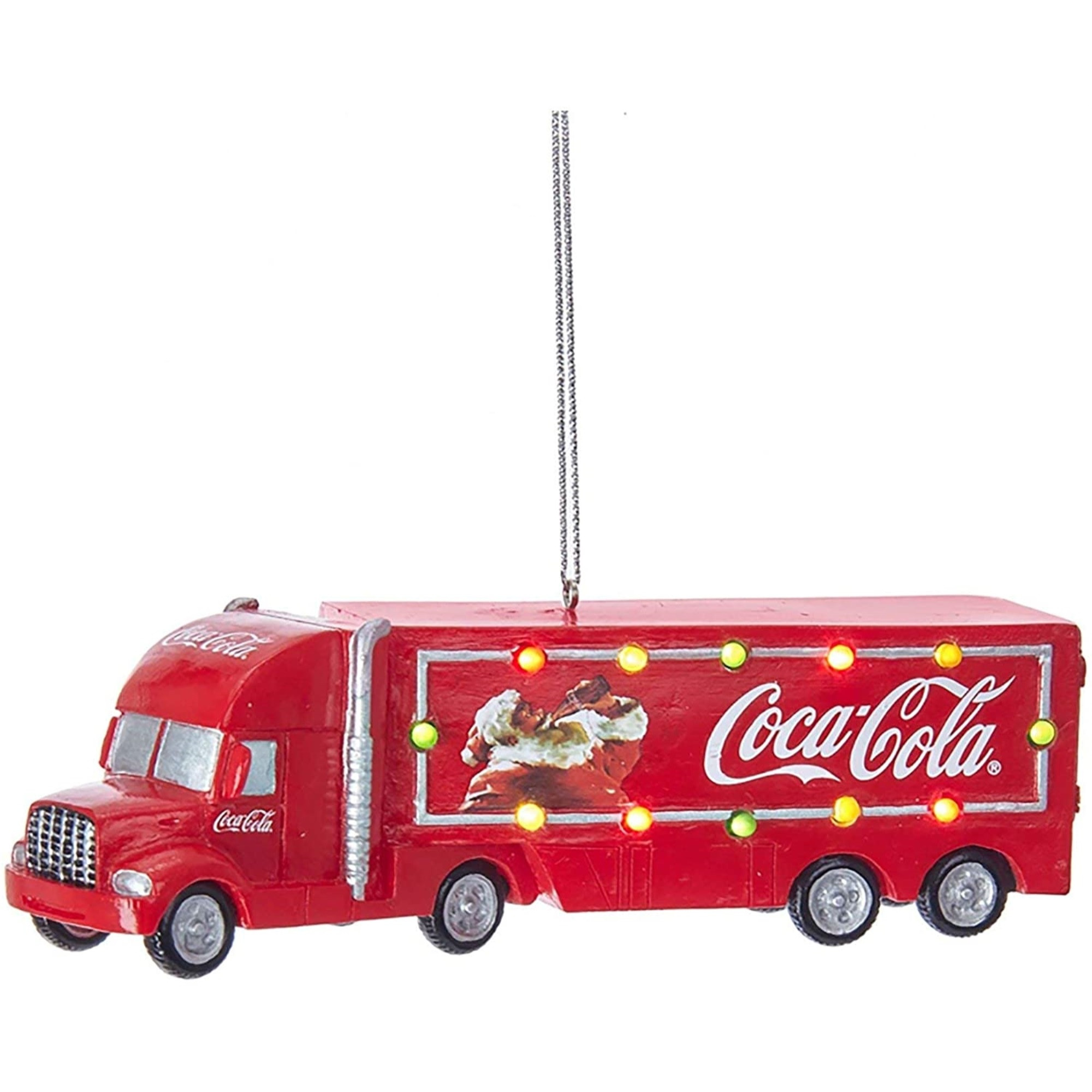 Kurt Adler Battery Operated Coke Truck Christmas Tree Ornament With Lights