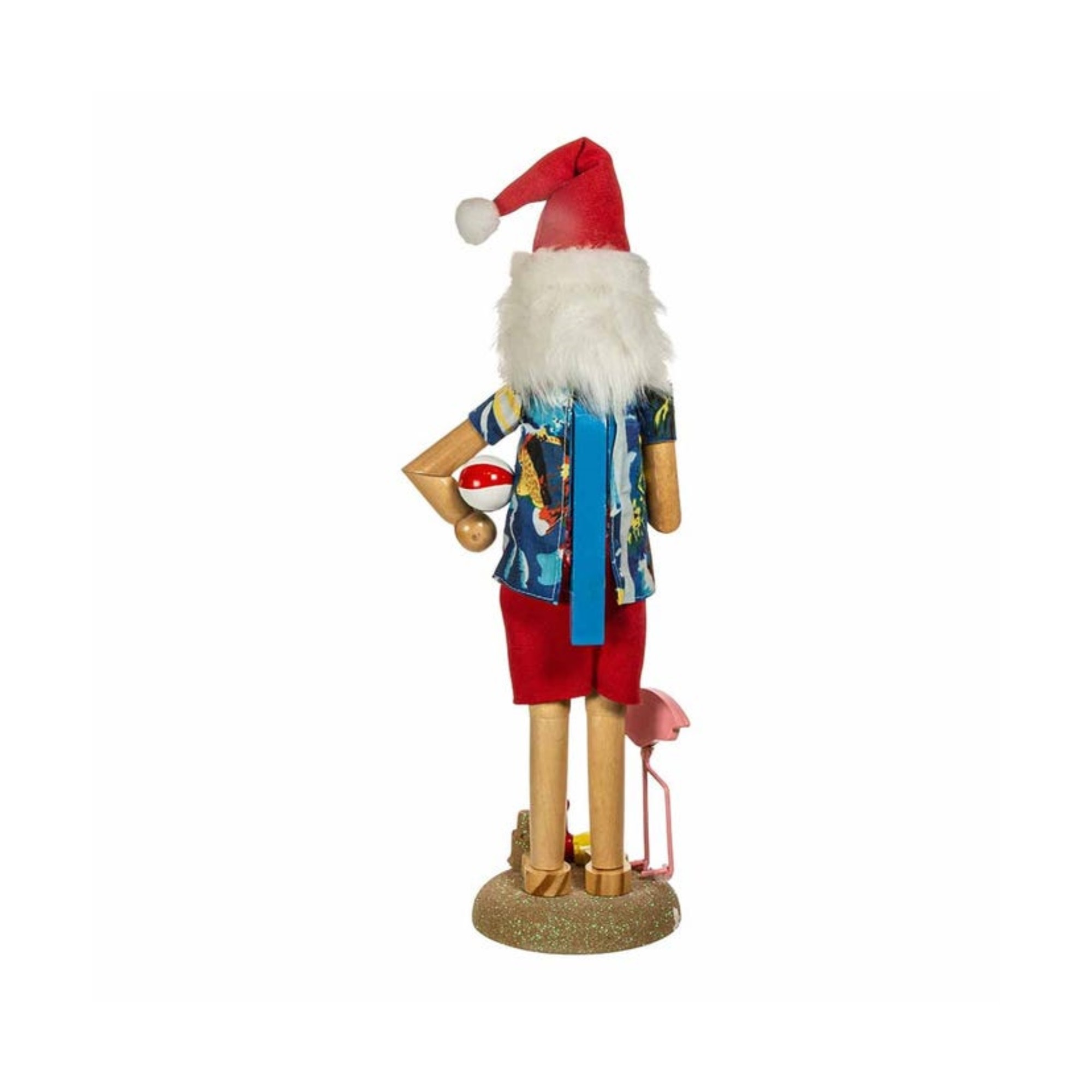Kurt Adler Wooden Beach Santa Nutcracker, 15.5"