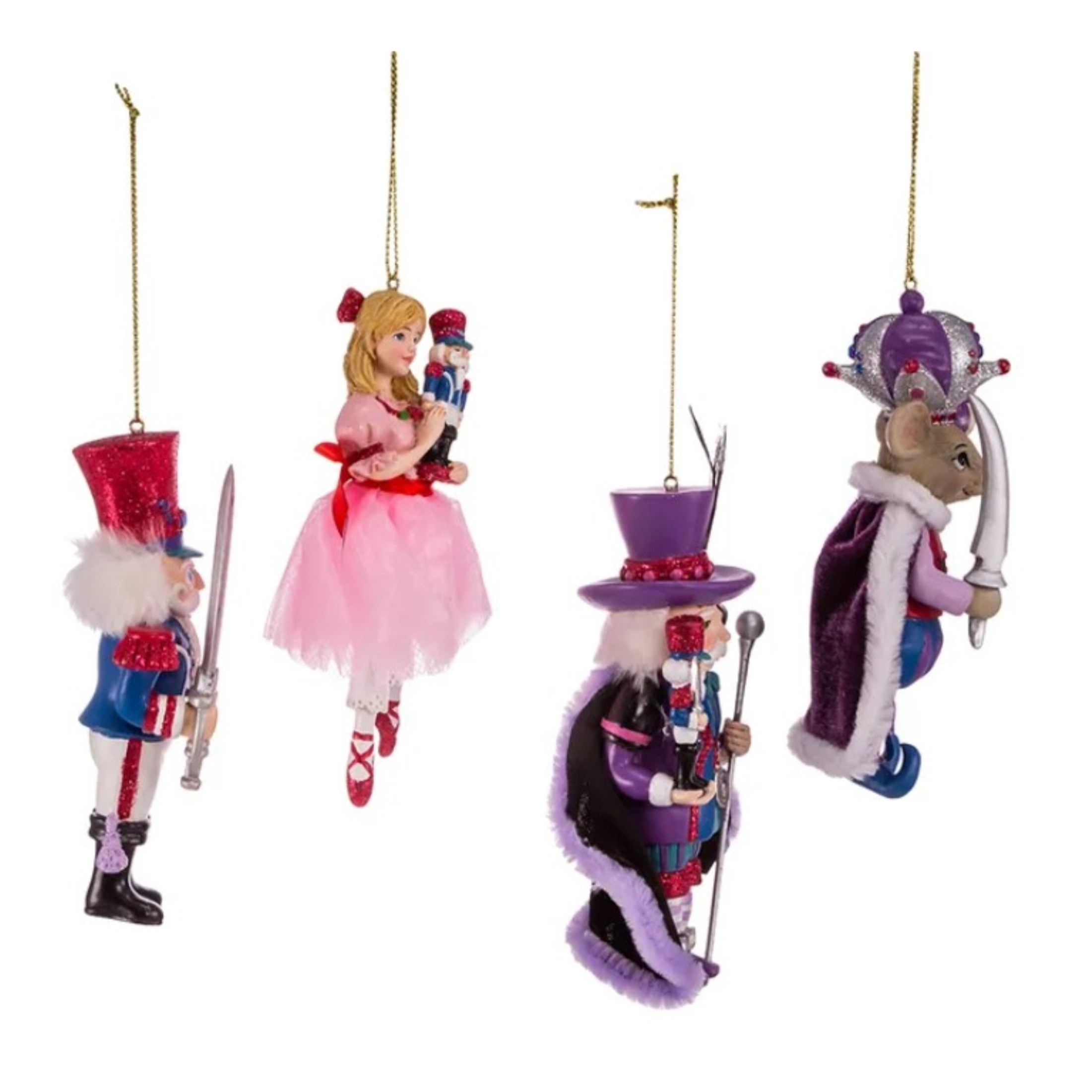Kurt Adler Ornament For Christmas Tree, Nutcracker Suite (4 piece set) Kurt Adler Ornament For Christmas Tree, Nutcracker Suite (4 piece set)