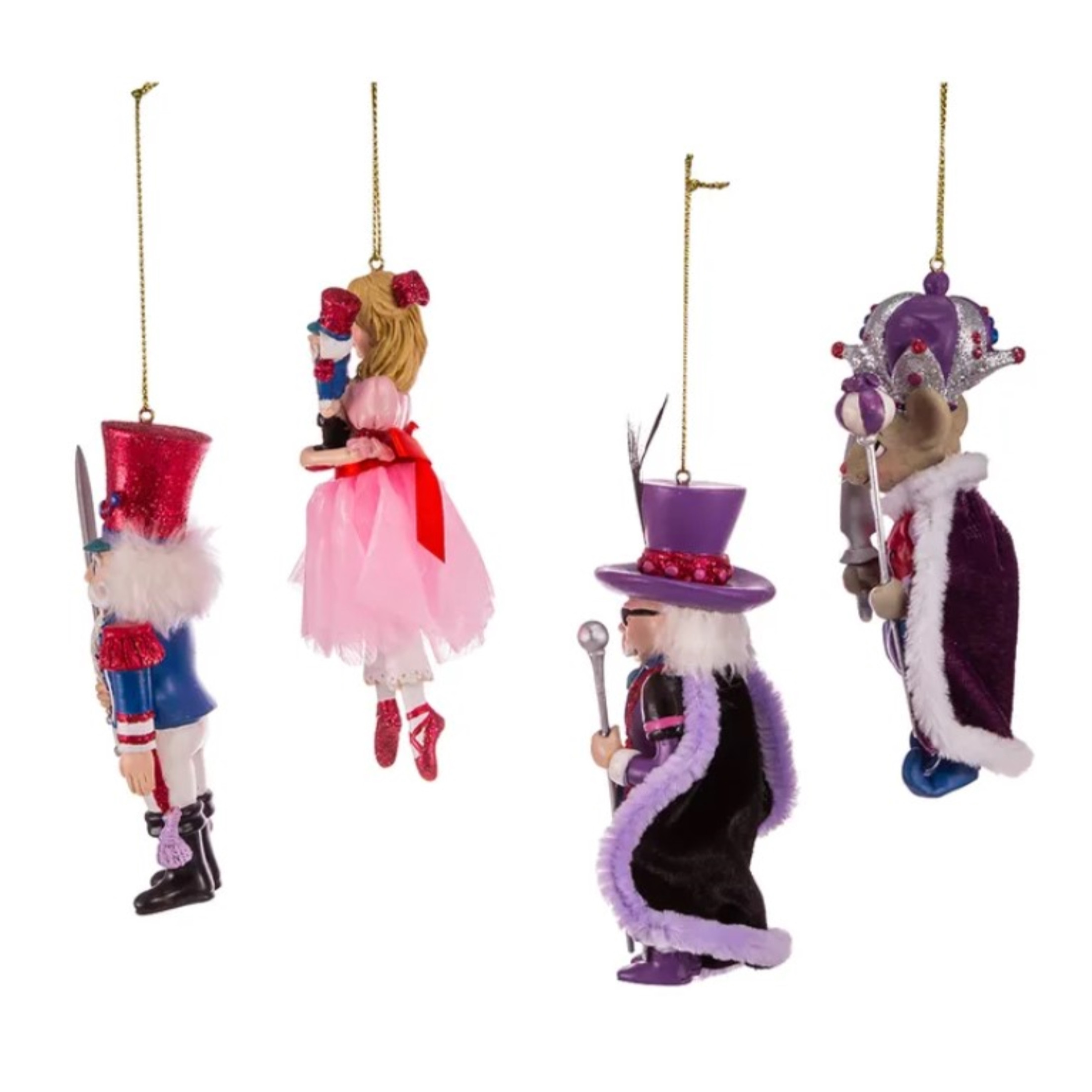 Kurt Adler Ornament For Christmas Tree, Nutcracker Suite (4 piece set) Kurt Adler Ornament For Christmas Tree, Nutcracker Suite (4 piece set)