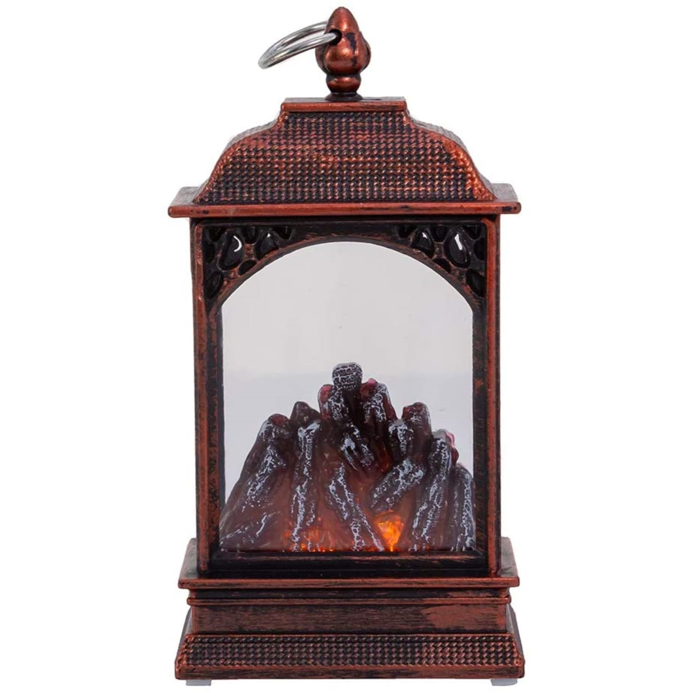 Kurt Adler Battery-Operated LED Fireplace Lantern, 5.3" Kurt Adler Battery-Operated LED Fireplace Lantern, 5.3"