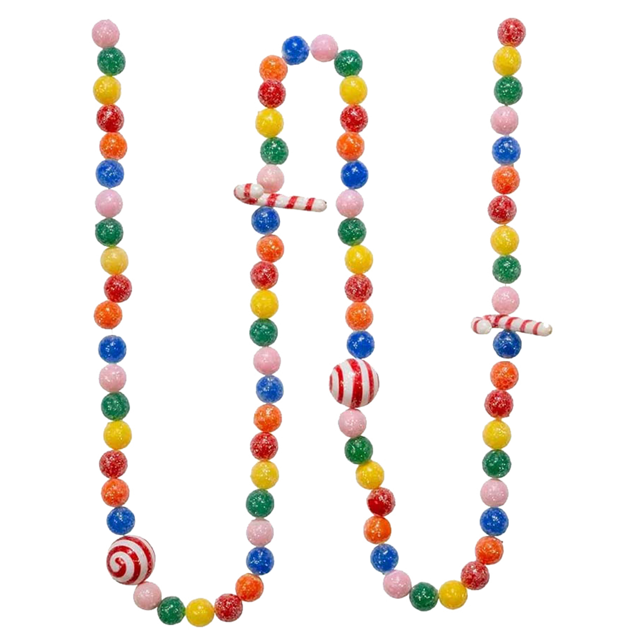 Kurt S. Adler Candy Themed Plastic Garland, Multicolor, 6 Feet Long