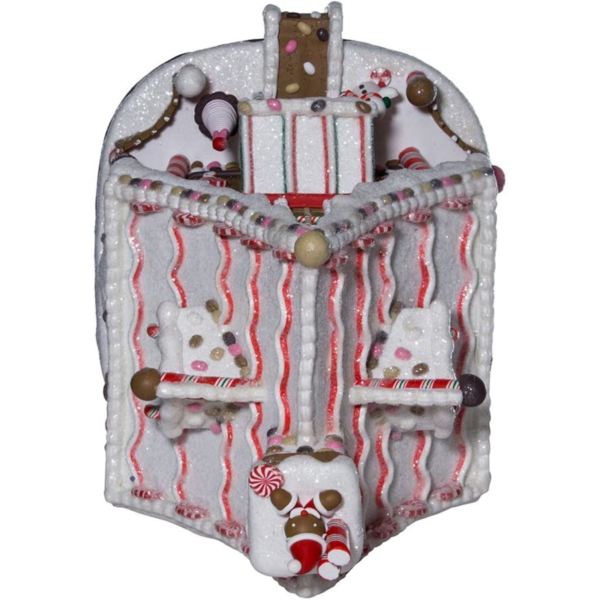 Kurt Adler Lighted Claydough Tabletop Holiday Décor, Christmas Gingerbread House, 12"