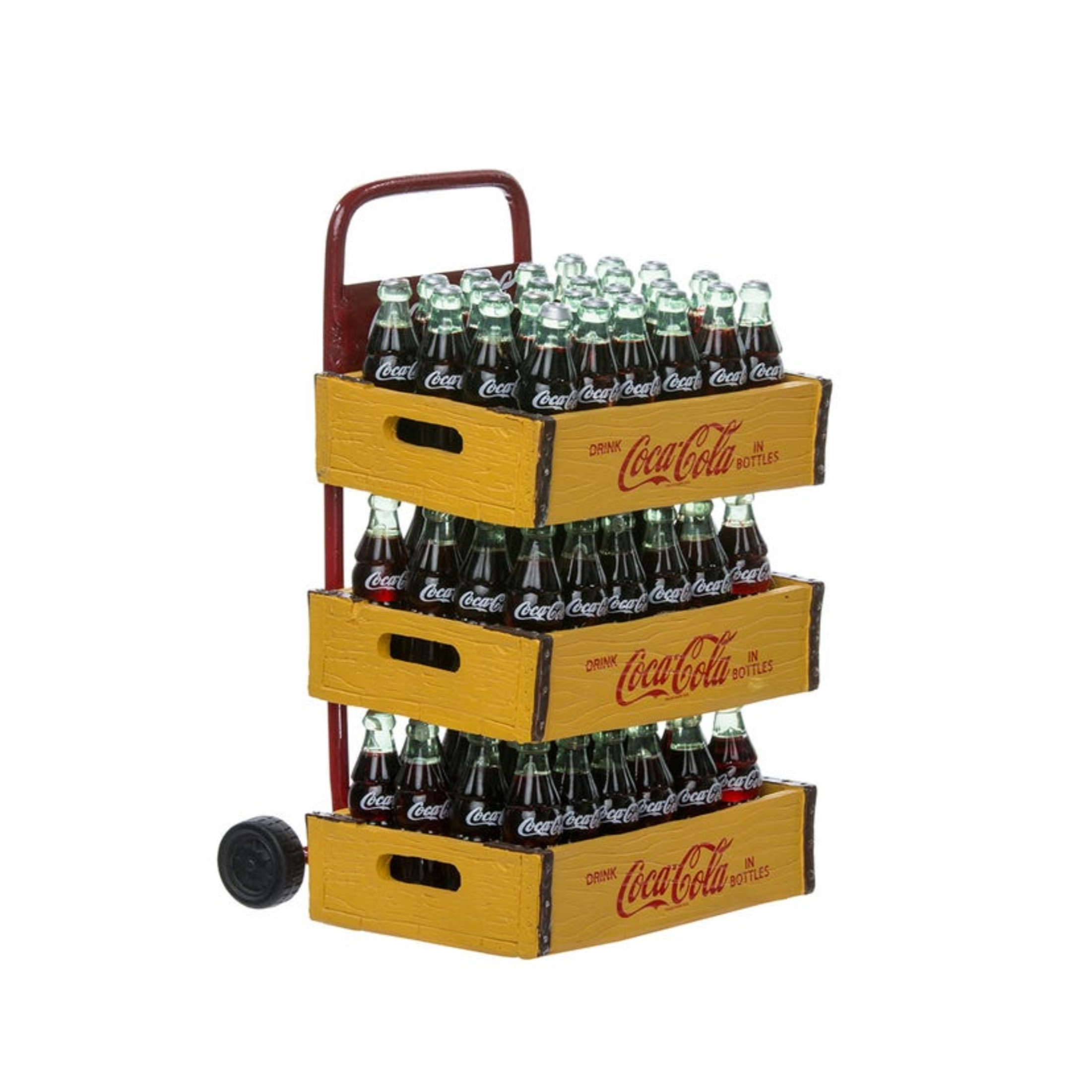 Kurt Adler Coca-Cola Fabriche Santa With Delivery Cart, 10.5"