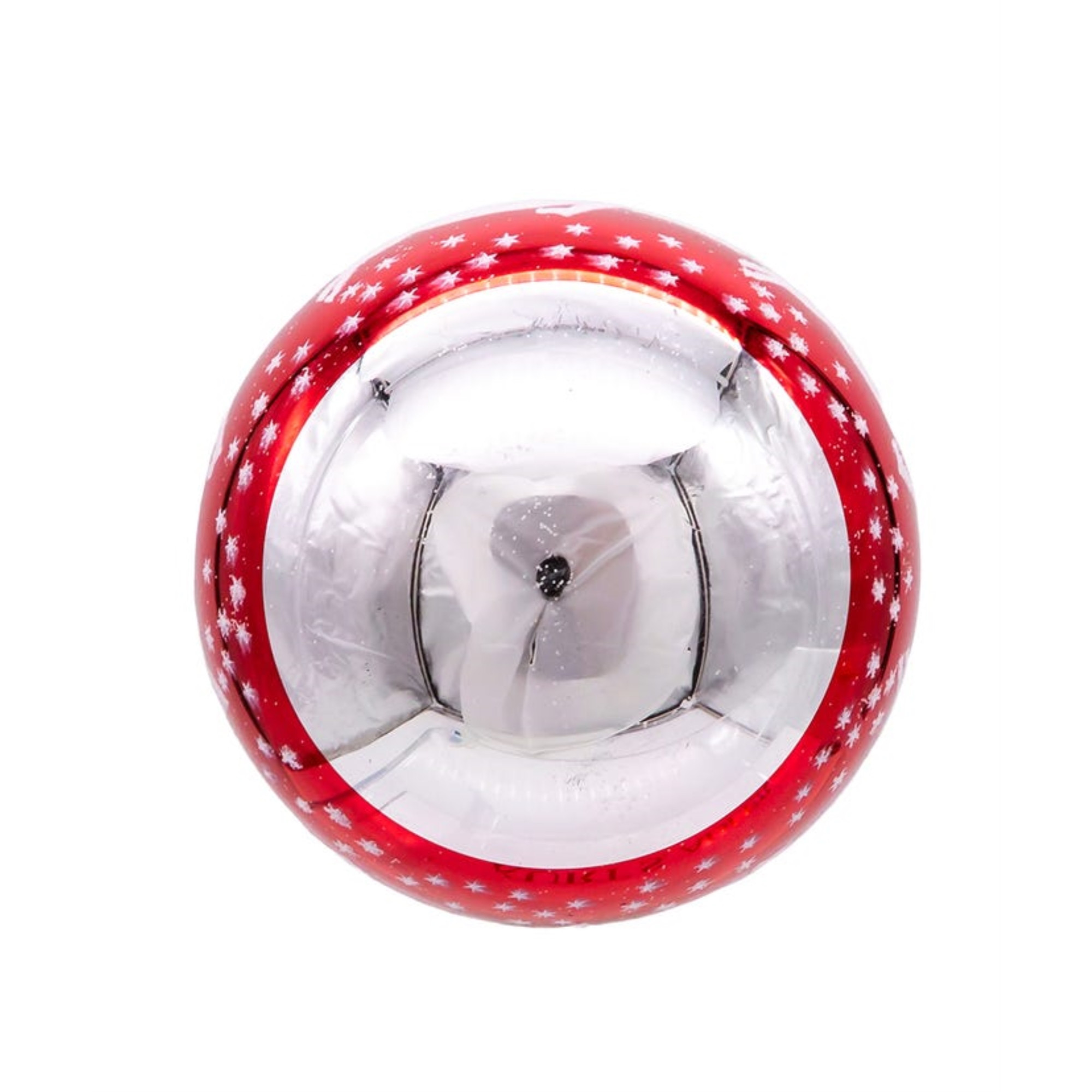 Kurt Adler Glass Ball Ornaments, Reindeer Design, Red and Green, 6-Piece Set