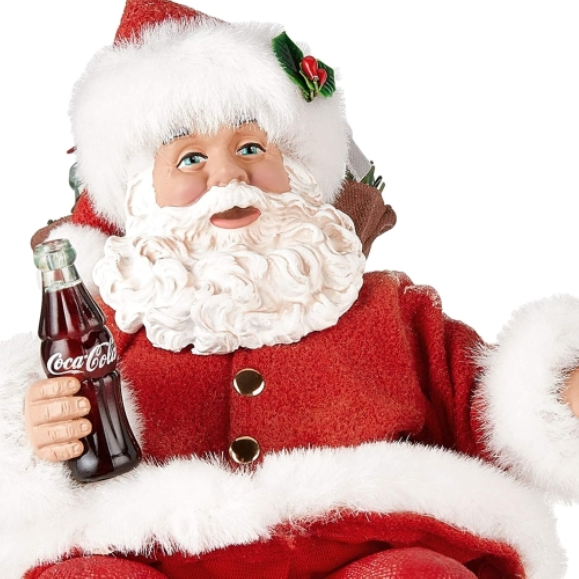 Kurt Adler Fabriche Coca-Cola Santa in Sleigh Tabletop Decoration, 10"