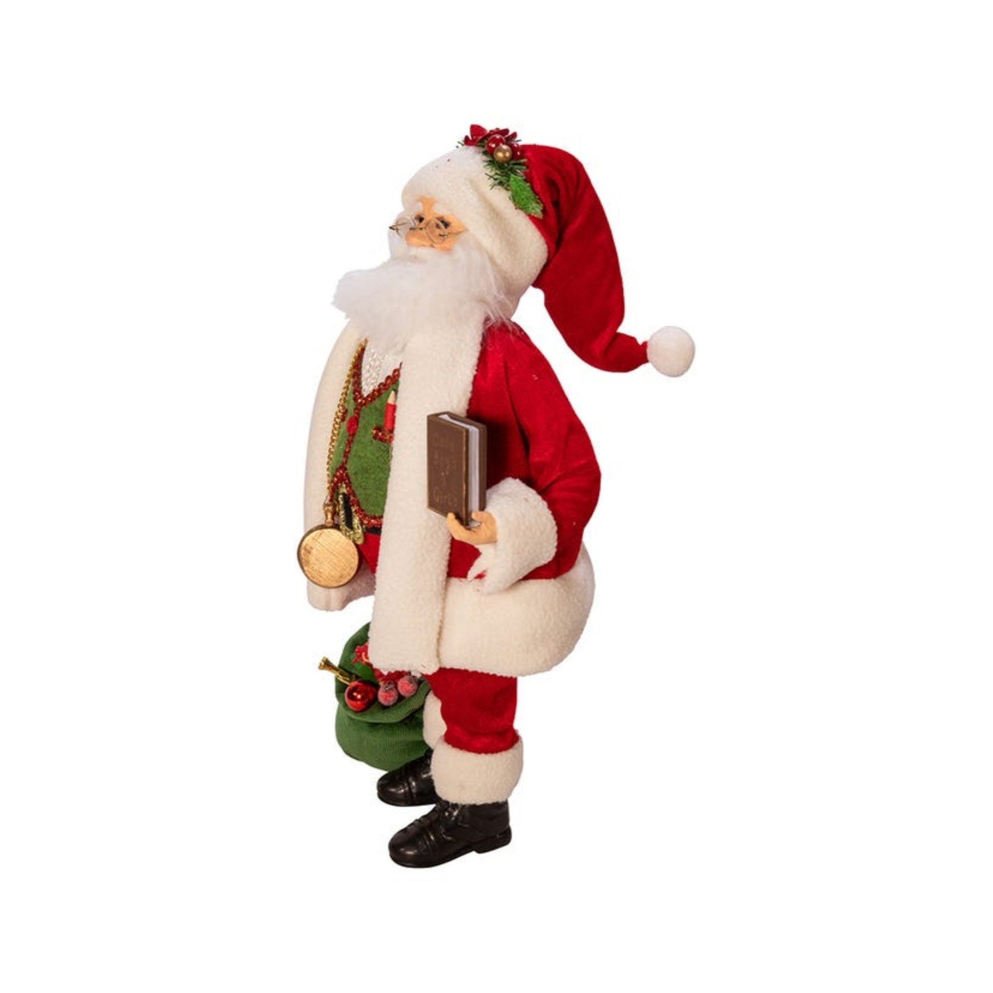 Kurt S. Adler Kringle Klaus Red, Green and White Santa Figurine, 18"