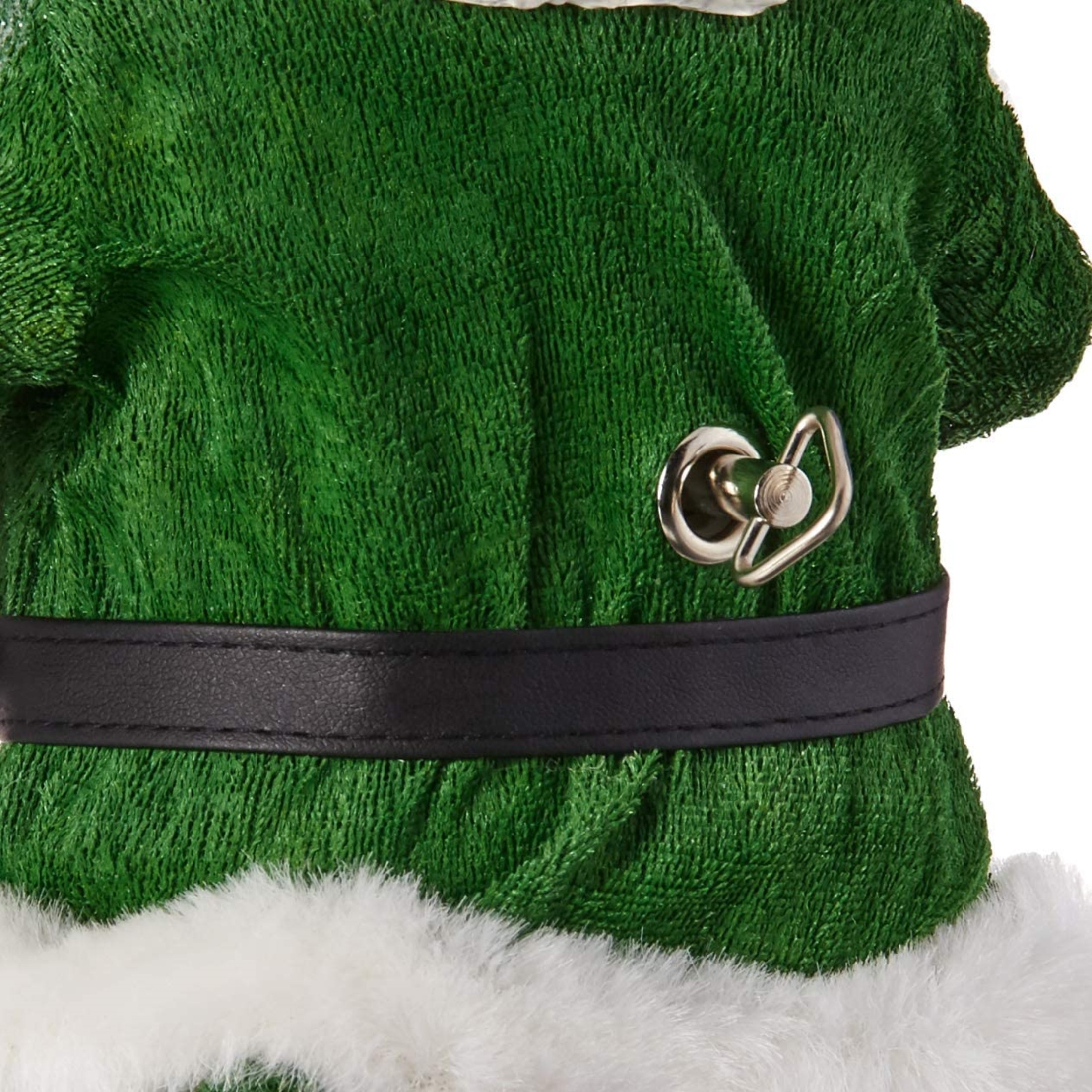 Kurt S. Adler Fabriche Musical Irish Gift Box and Sign Santa Christmas Figurine, 10.5"