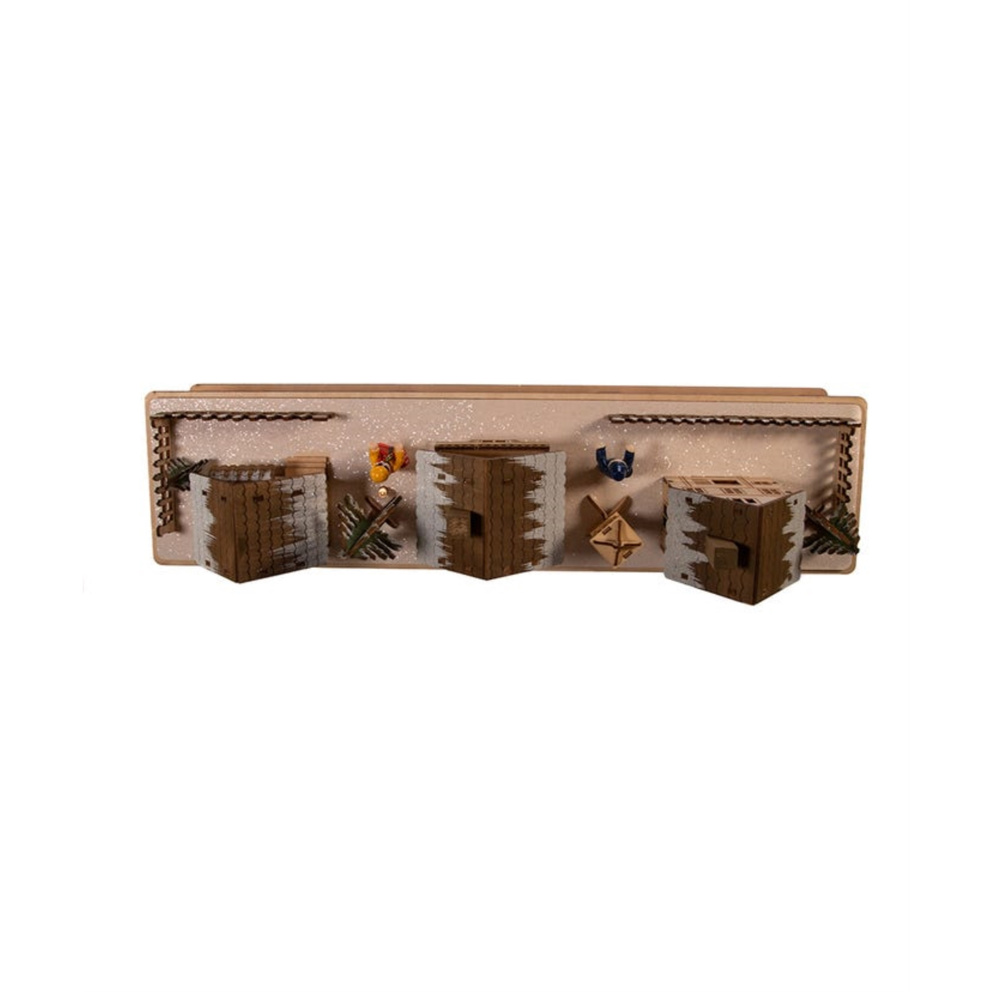 Kurt Adler Light Up Battery-Operated Plywood Village House Christmas Decoration, 8.5"