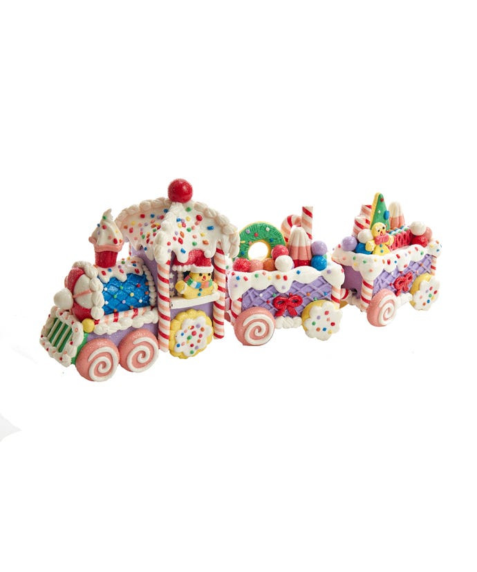 Kurt S. Adler Claydough Gingerbread and Candy Train Set, 14.4
