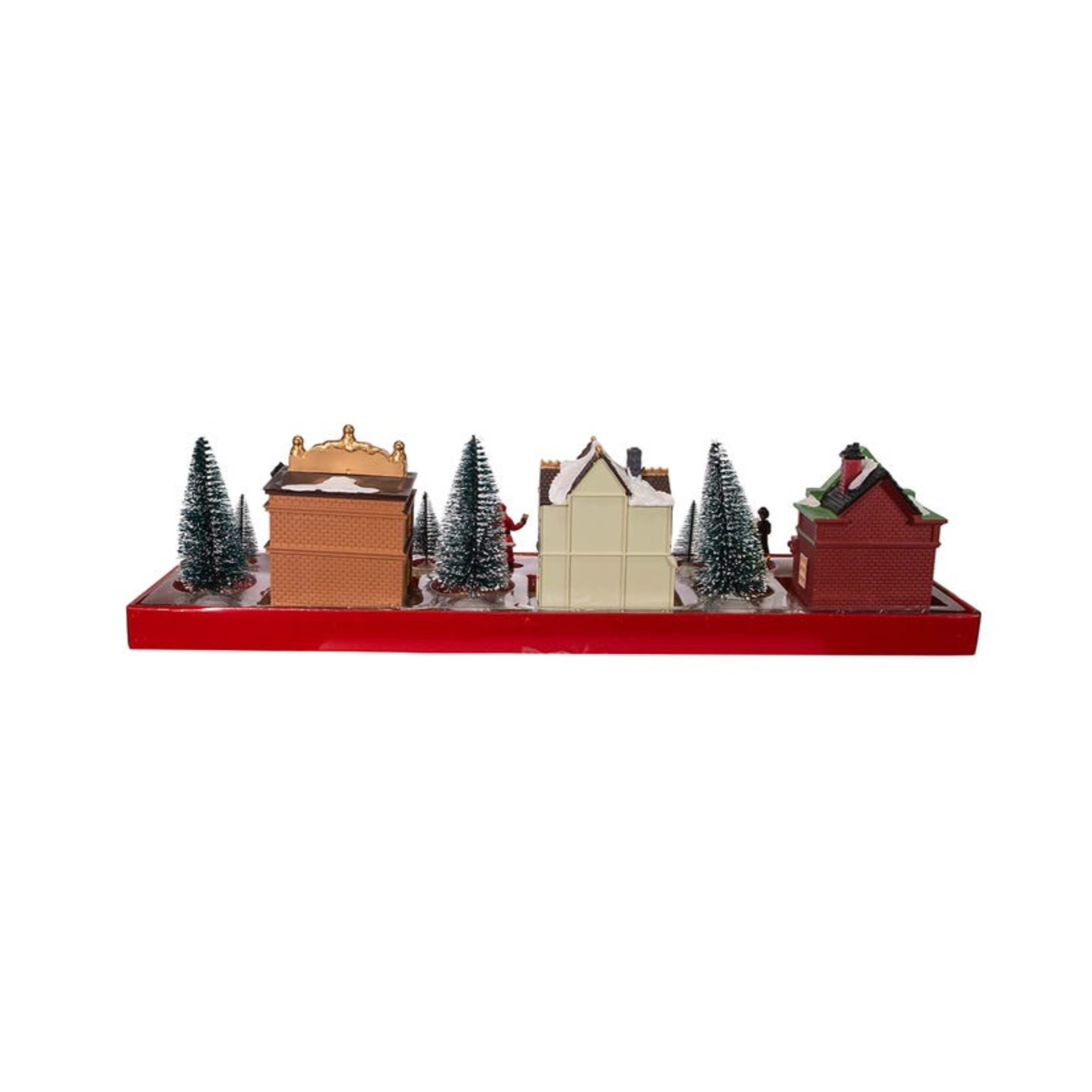Kurt Adler 5.5-Inch Battery-Operated LED Lit Christmas Village, 17 Piece Set