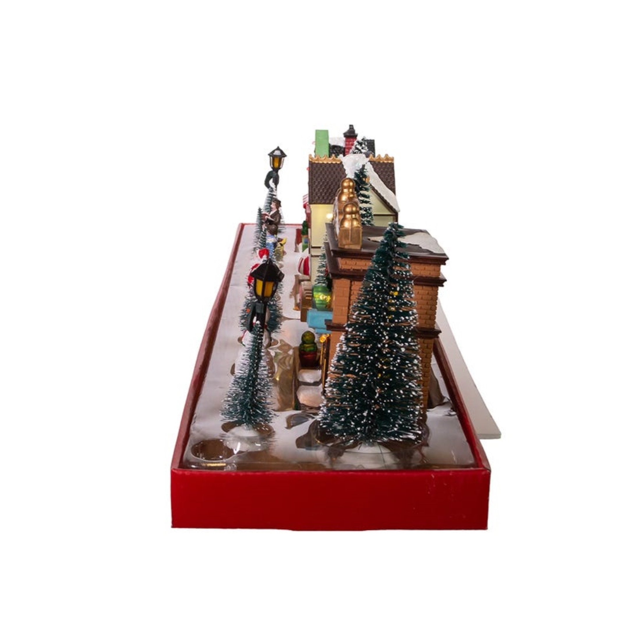 Kurt Adler 5.5-Inch Battery-Operated LED Lit Christmas Village, 17 Piece Set