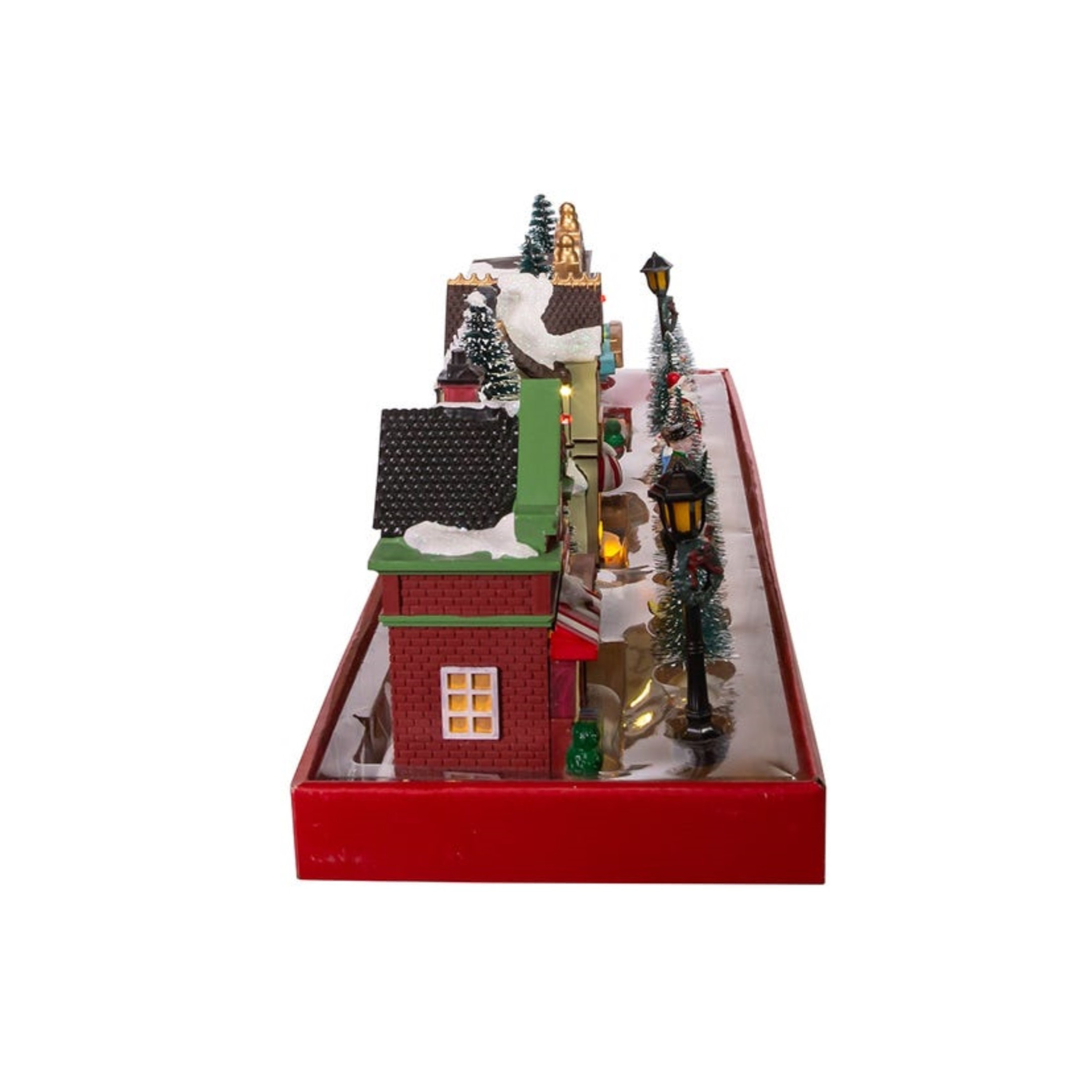 Kurt Adler 5.5-Inch Battery-Operated LED Lit Christmas Village, 17 Piece Set