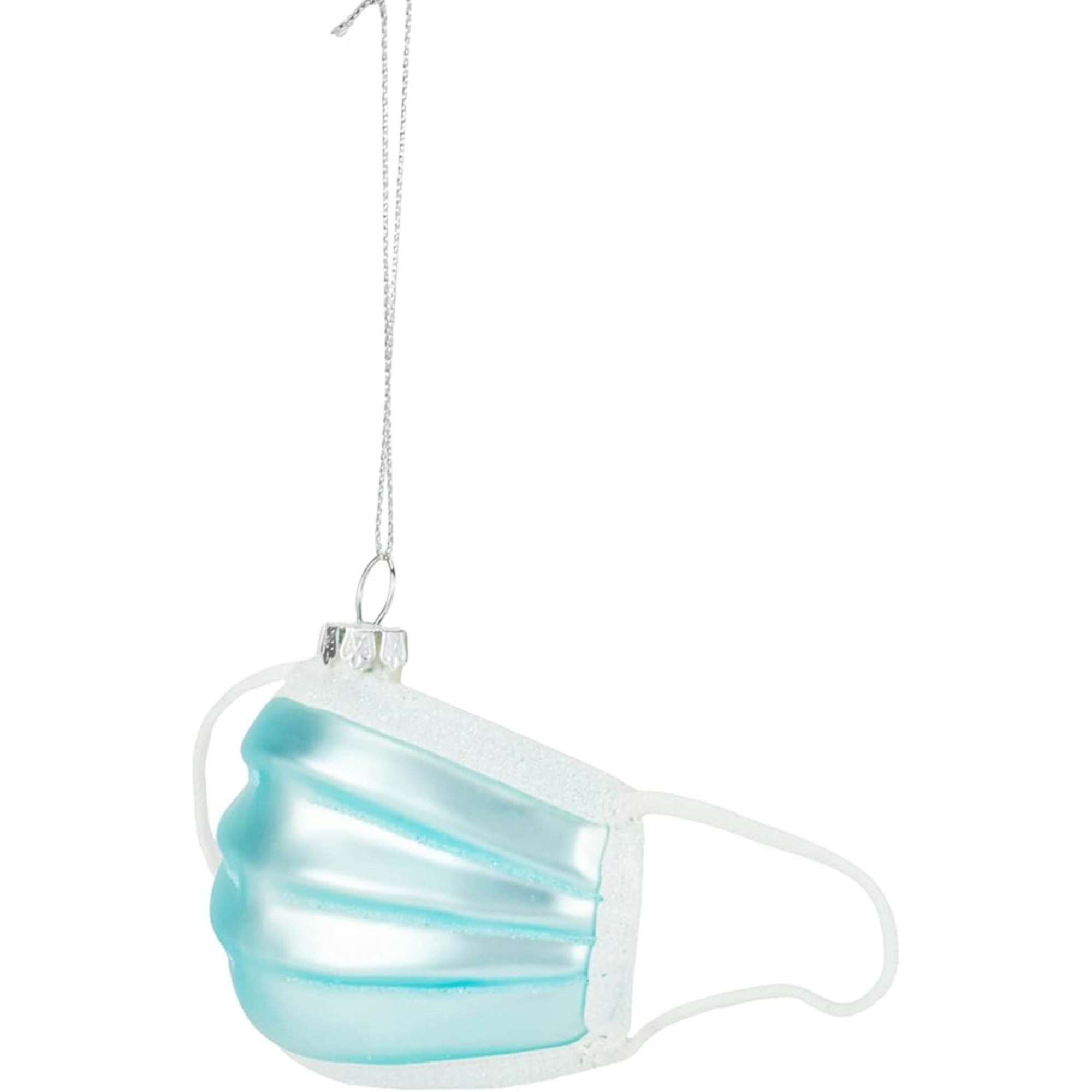 Kurt Adler Glass Ornament for Christmas Tree, Face Mask