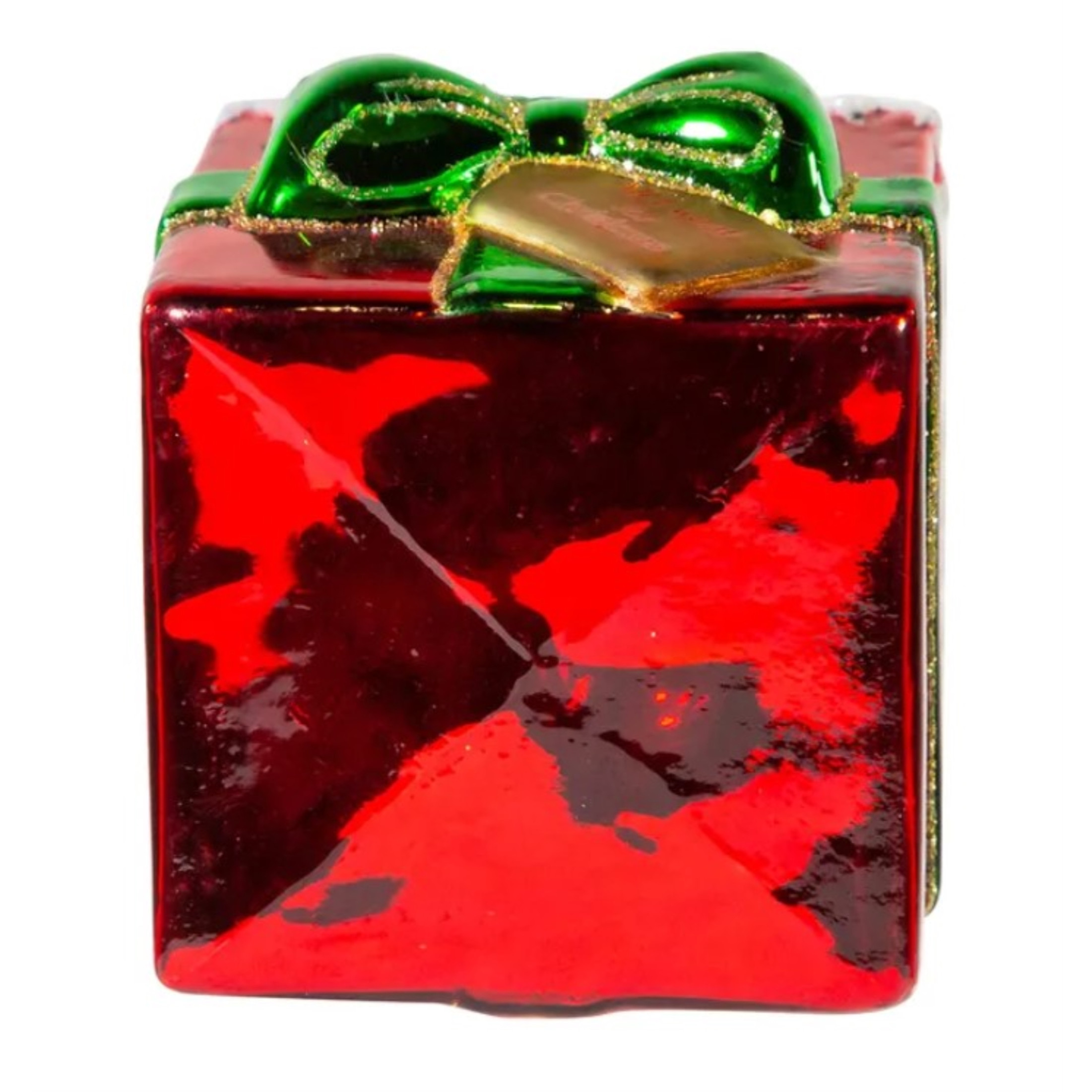 Kurt Adler Nobel Gems Glass Christmas Tree Ornament, COVID-19 Vaccine Gift Box
