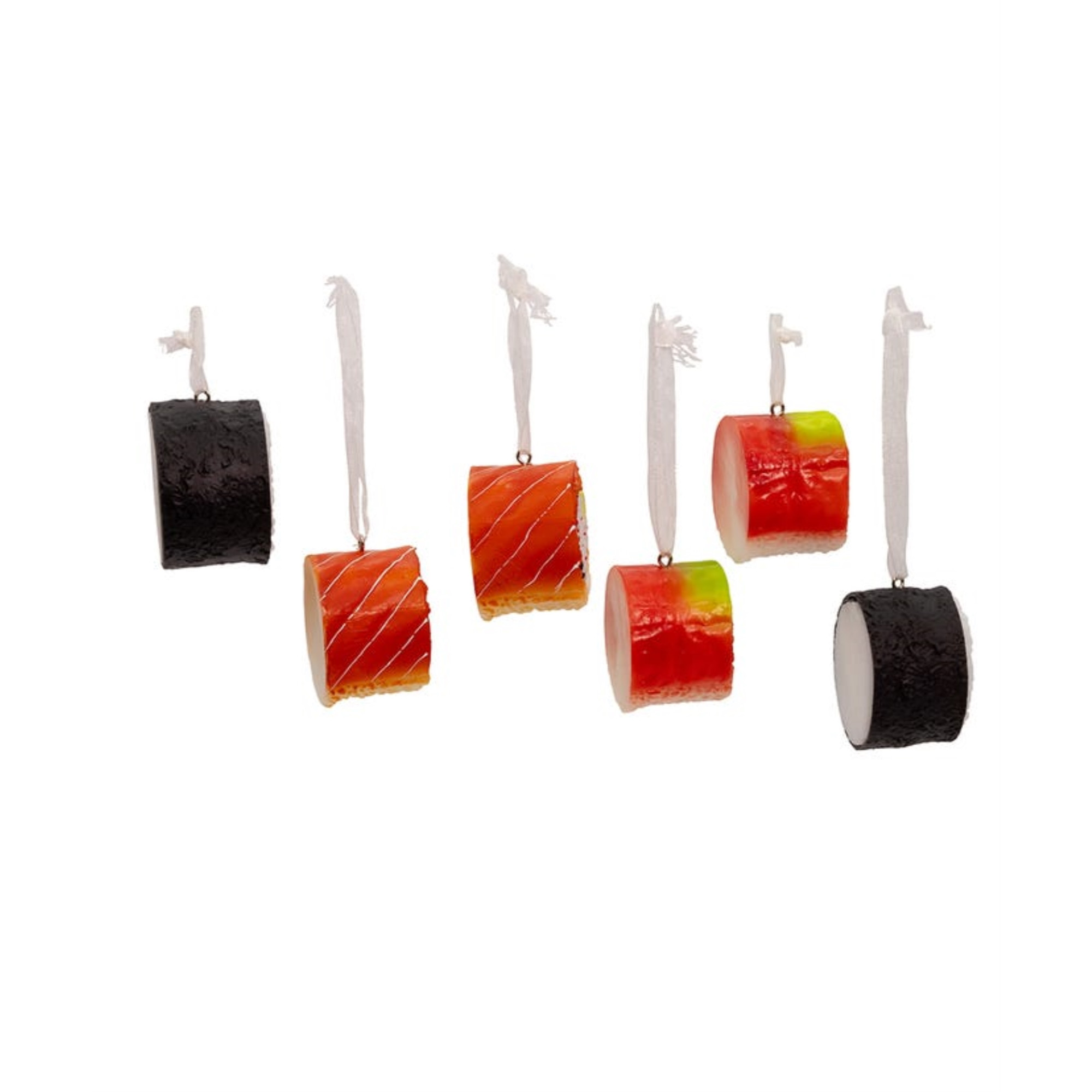 Kurt Adler Paper Ornaments for Christmas Tree, Sushi Box (Set of 6)