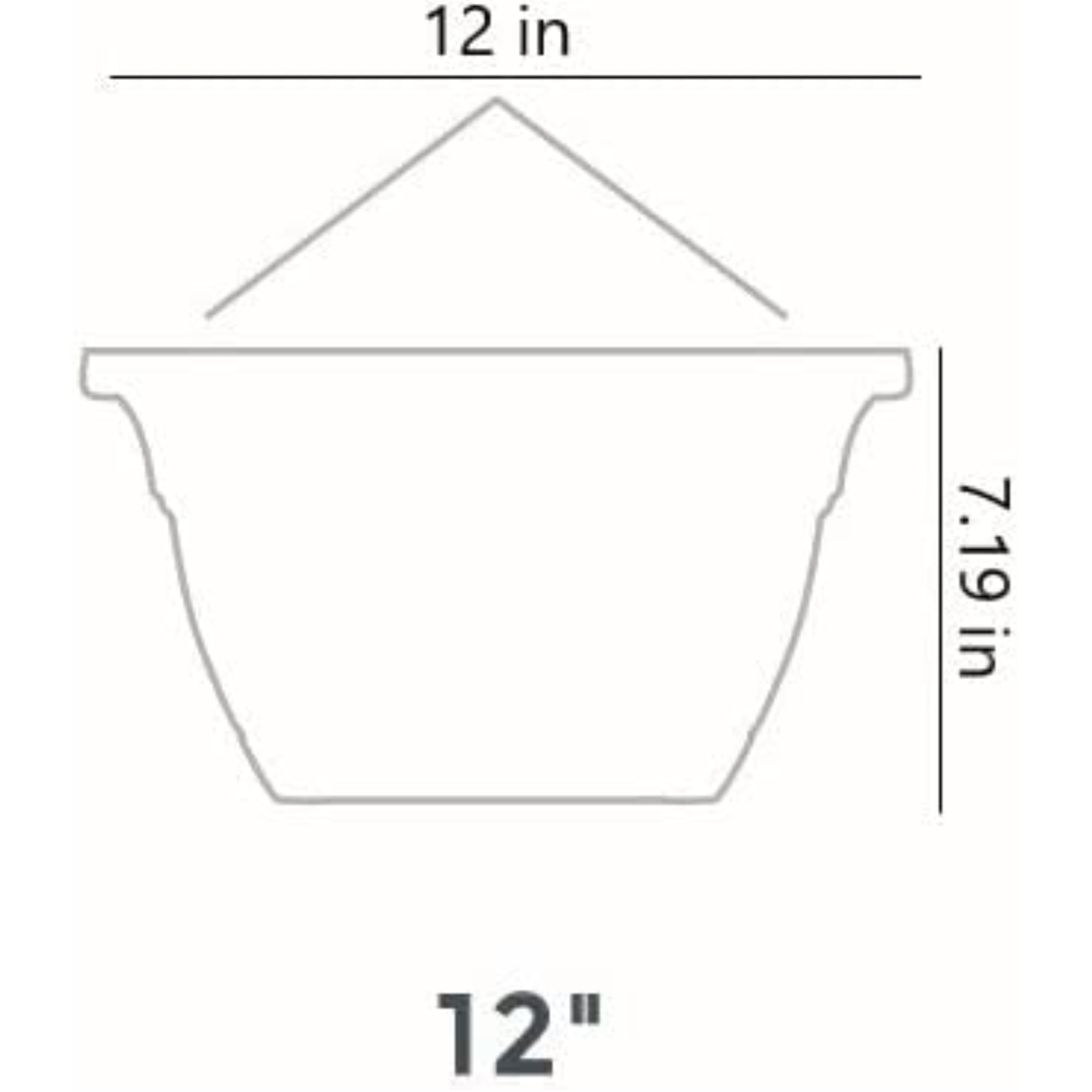 The HC Companies Outdoor/Indoor Plastic Planter Eclipse Square Hanging Basket, 12''