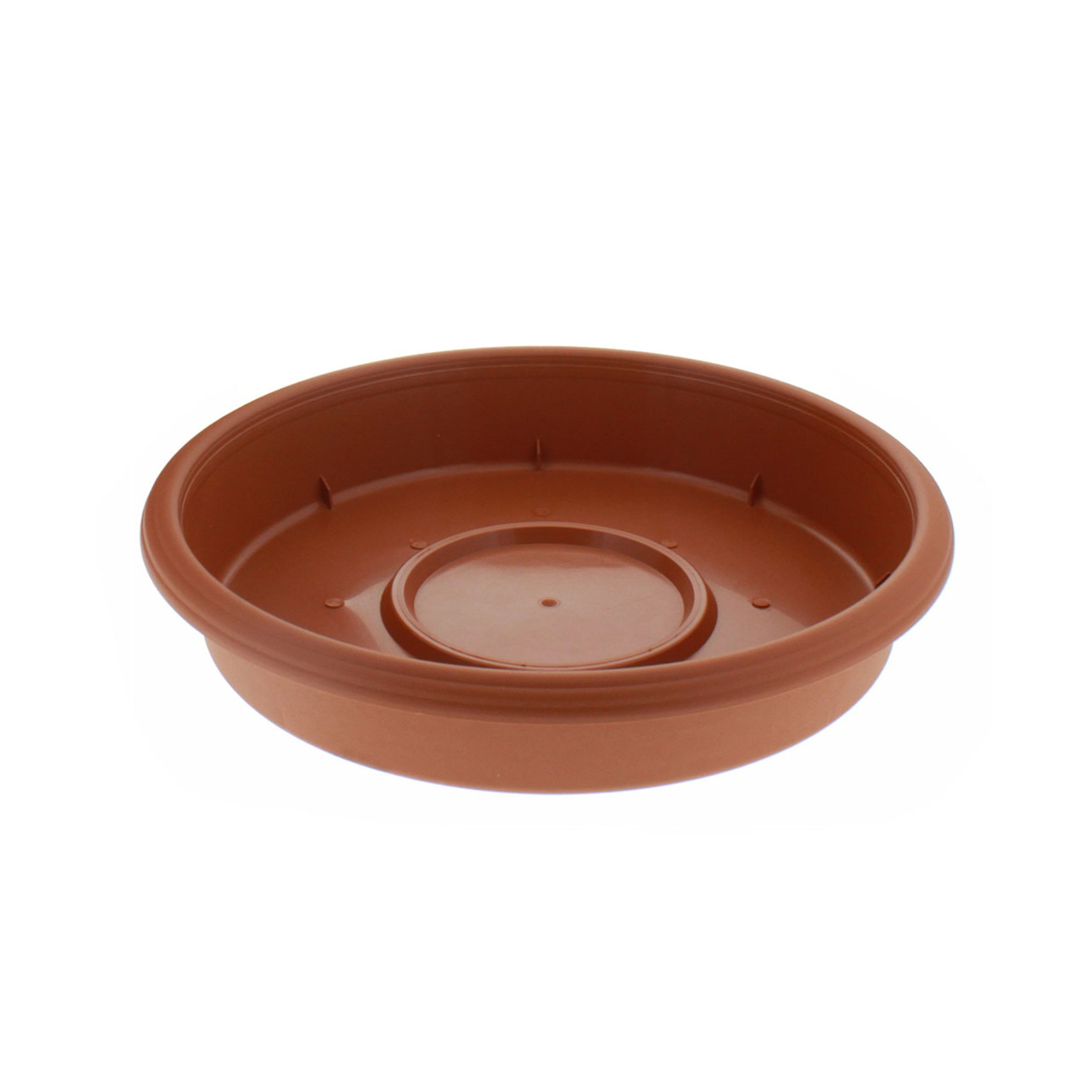 The HC Companies Panterra Round Plastic Planter Saucer, Clay-Colored, 6"