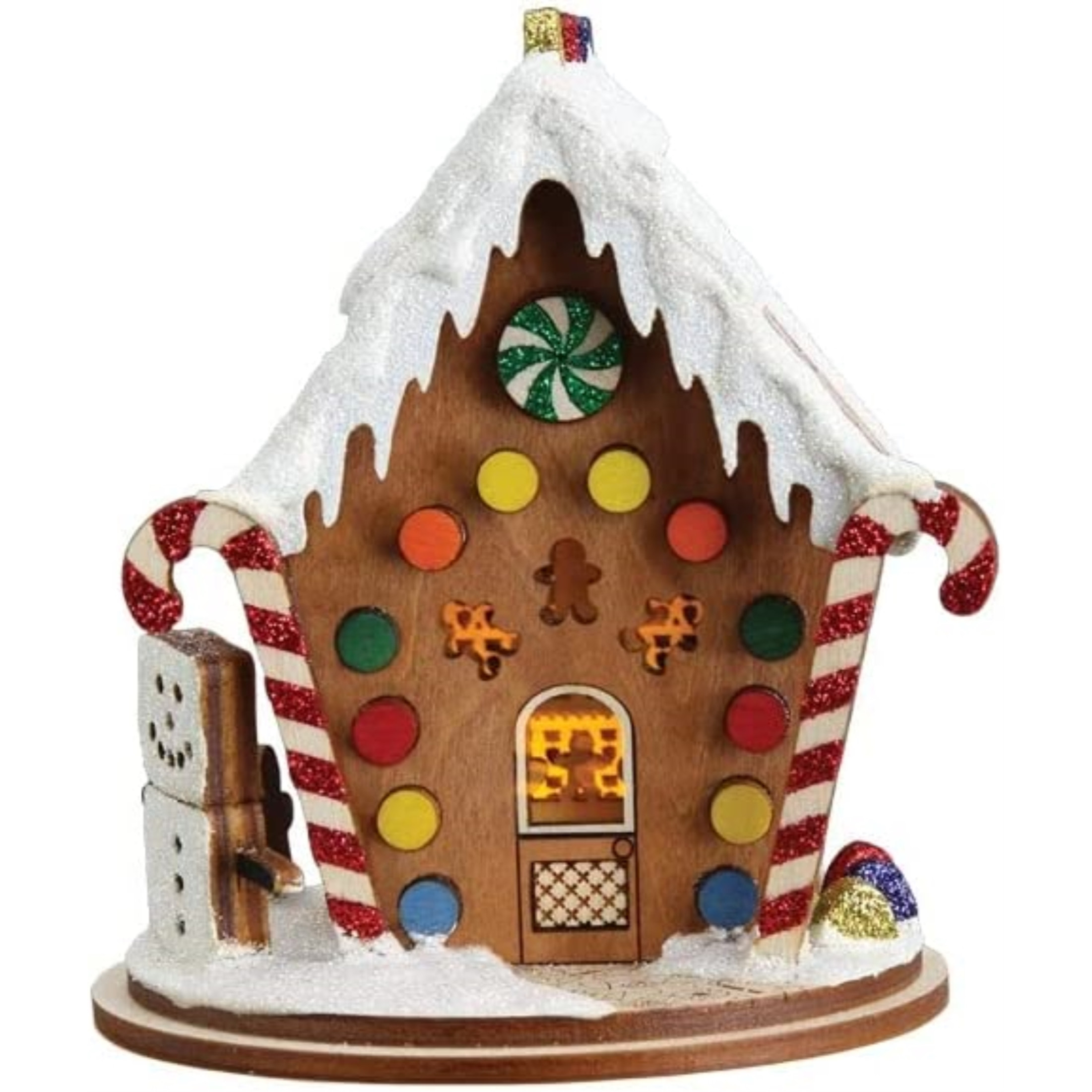 Old World Christmas Hansel & Gretel Gingerbread House Ornament For Christmas Tree, Light Up