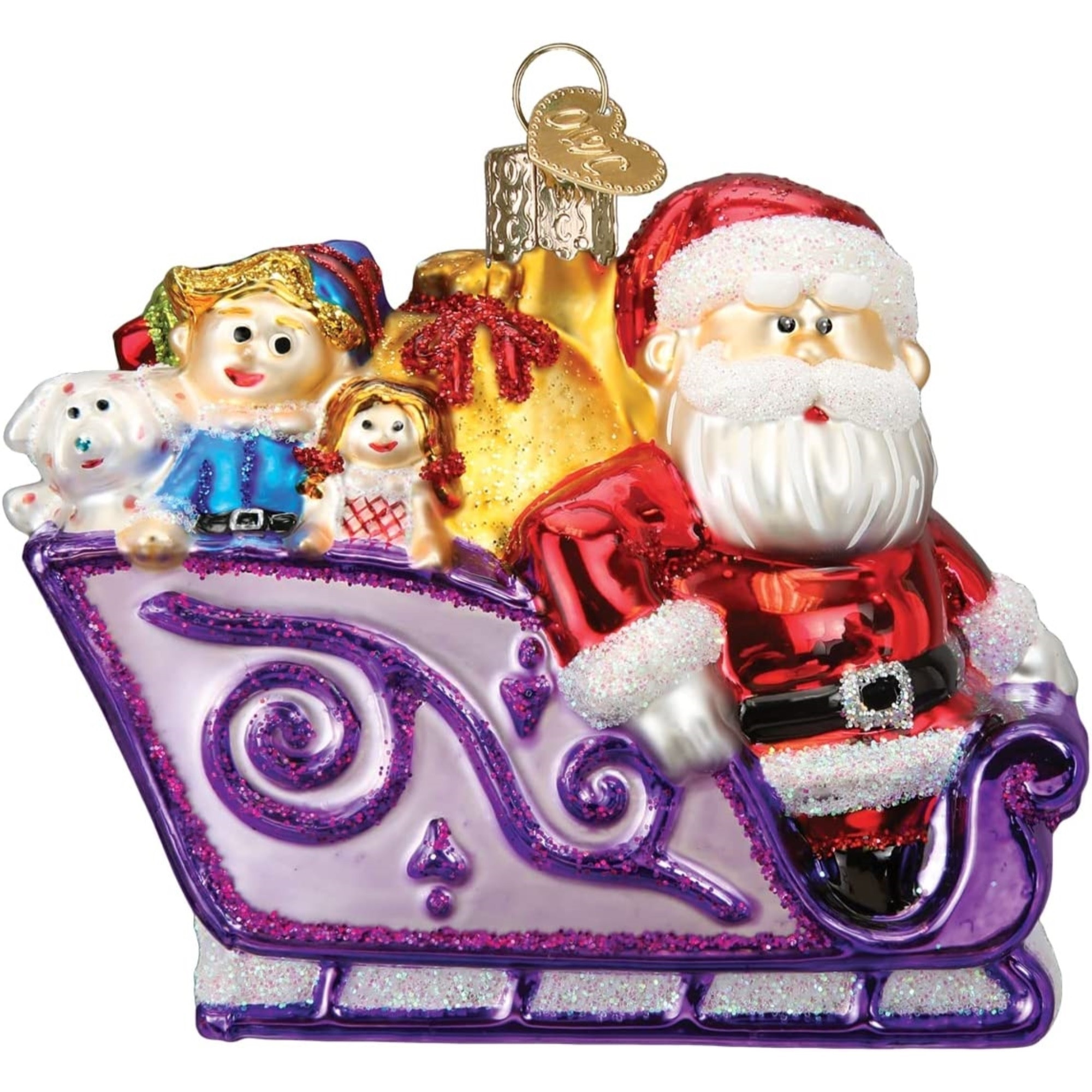 Old World Christmas Blown Glass Ornament for Christmas Tree, Santa and Friends