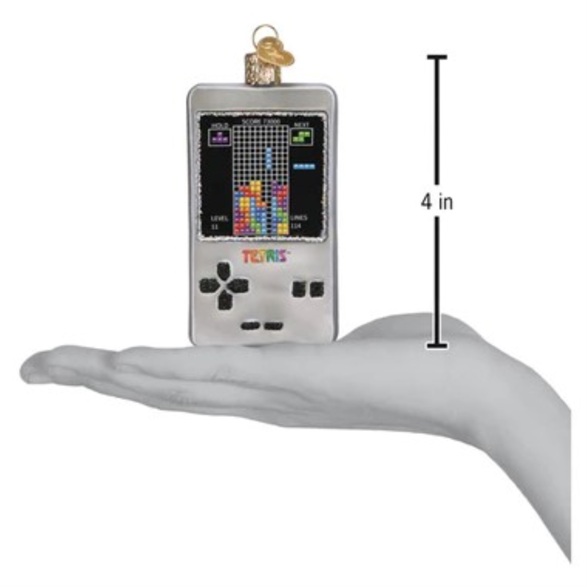 Old World Christmas Blown Glass Ornament for Christmas Tree, Tetris