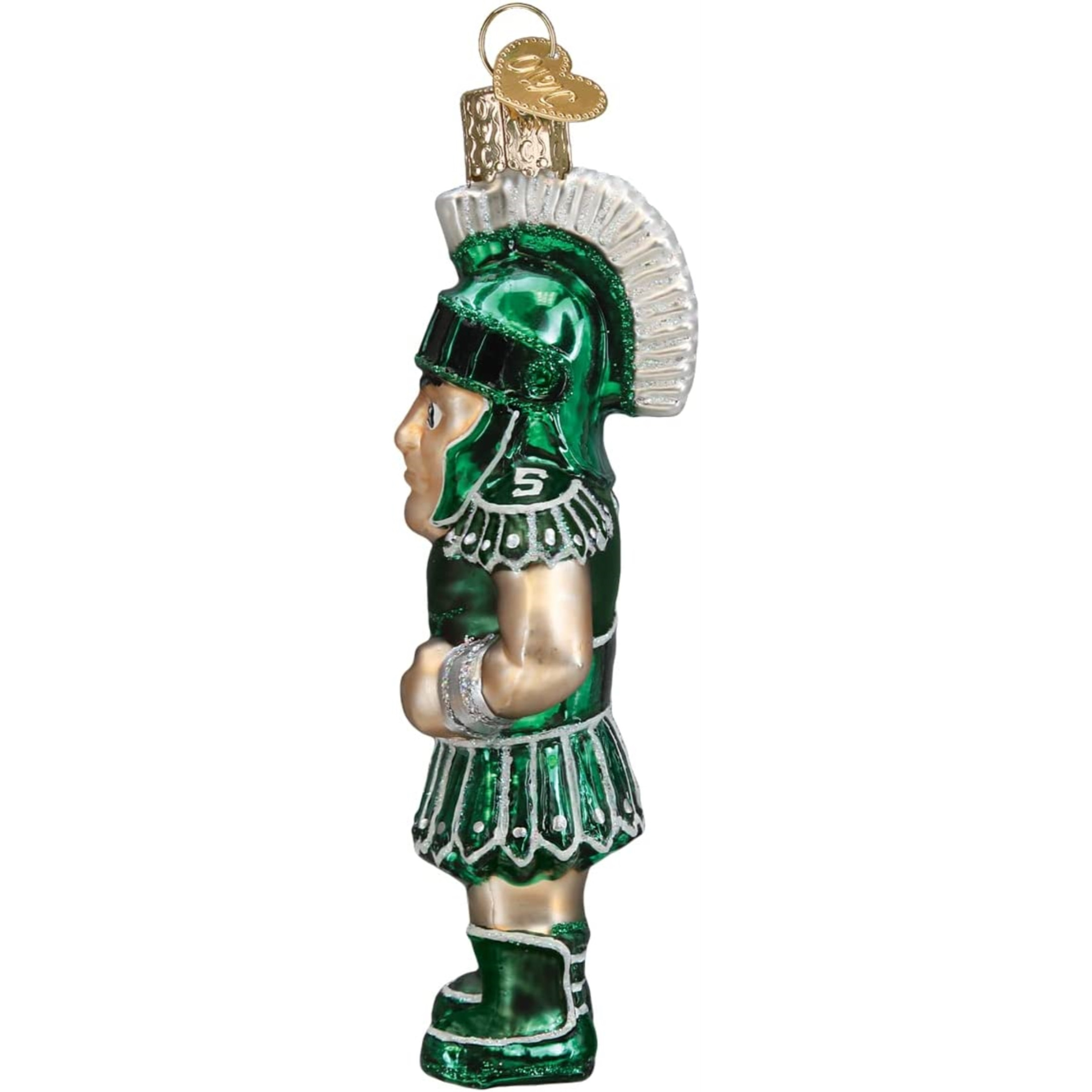Old World Christmas Blown Glass Ornament for Christmas Tree, Michigan State, Sparty (with OWC Gift Box)