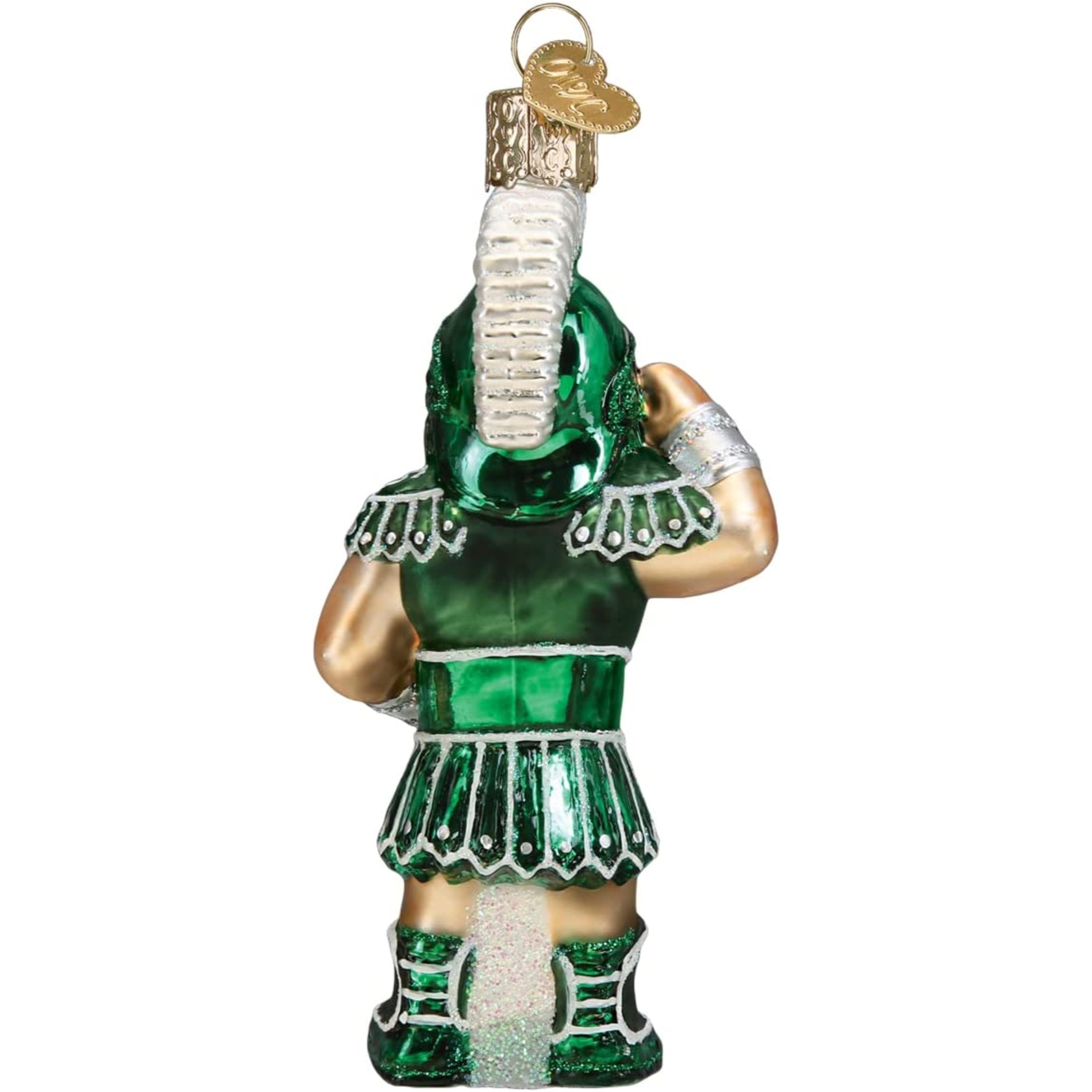 Old World Christmas Blown Glass Ornament for Christmas Tree, Michigan State, Sparty (with OWC Gift Box)